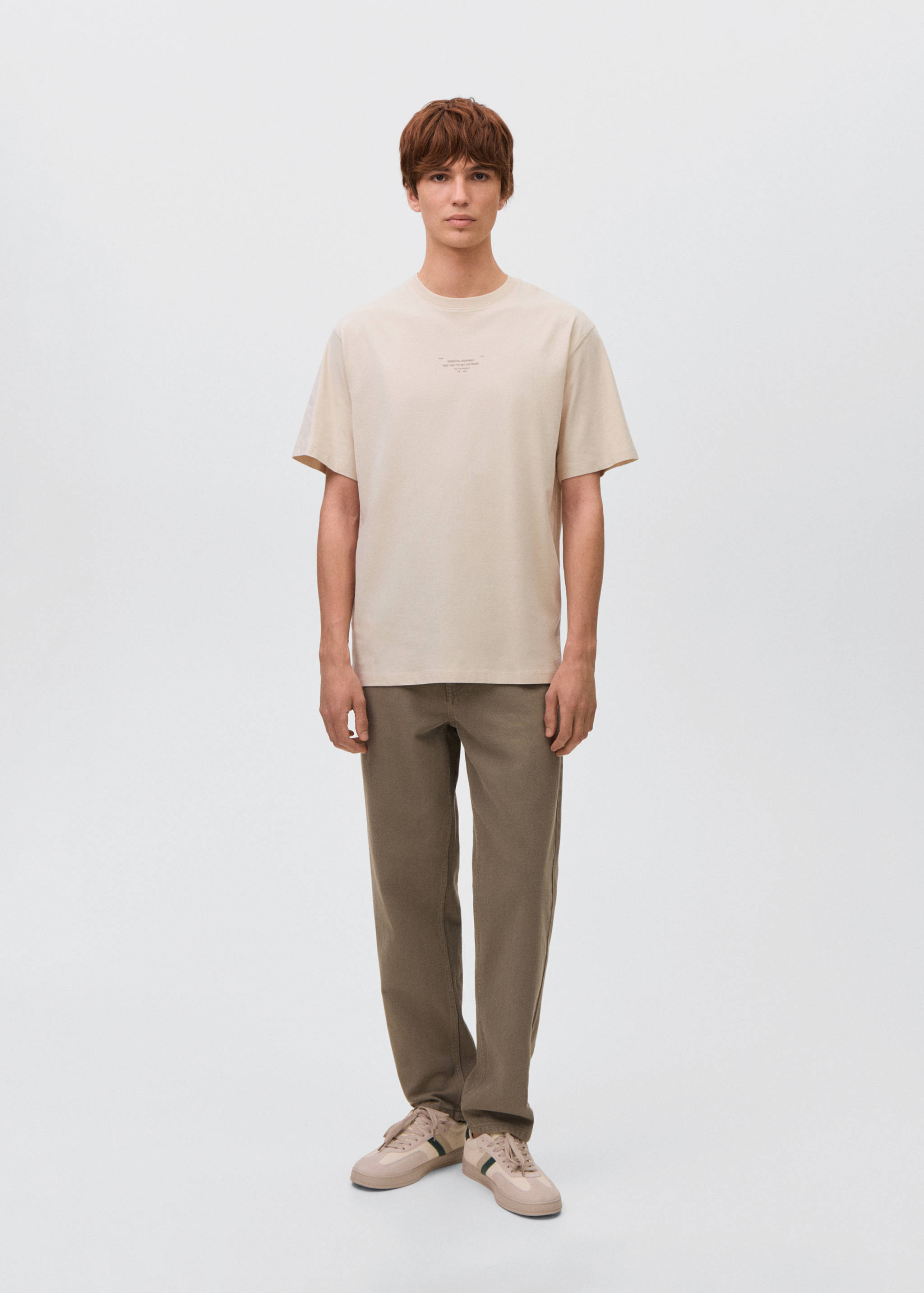 Хлопковая футболка с принтом - Общий план