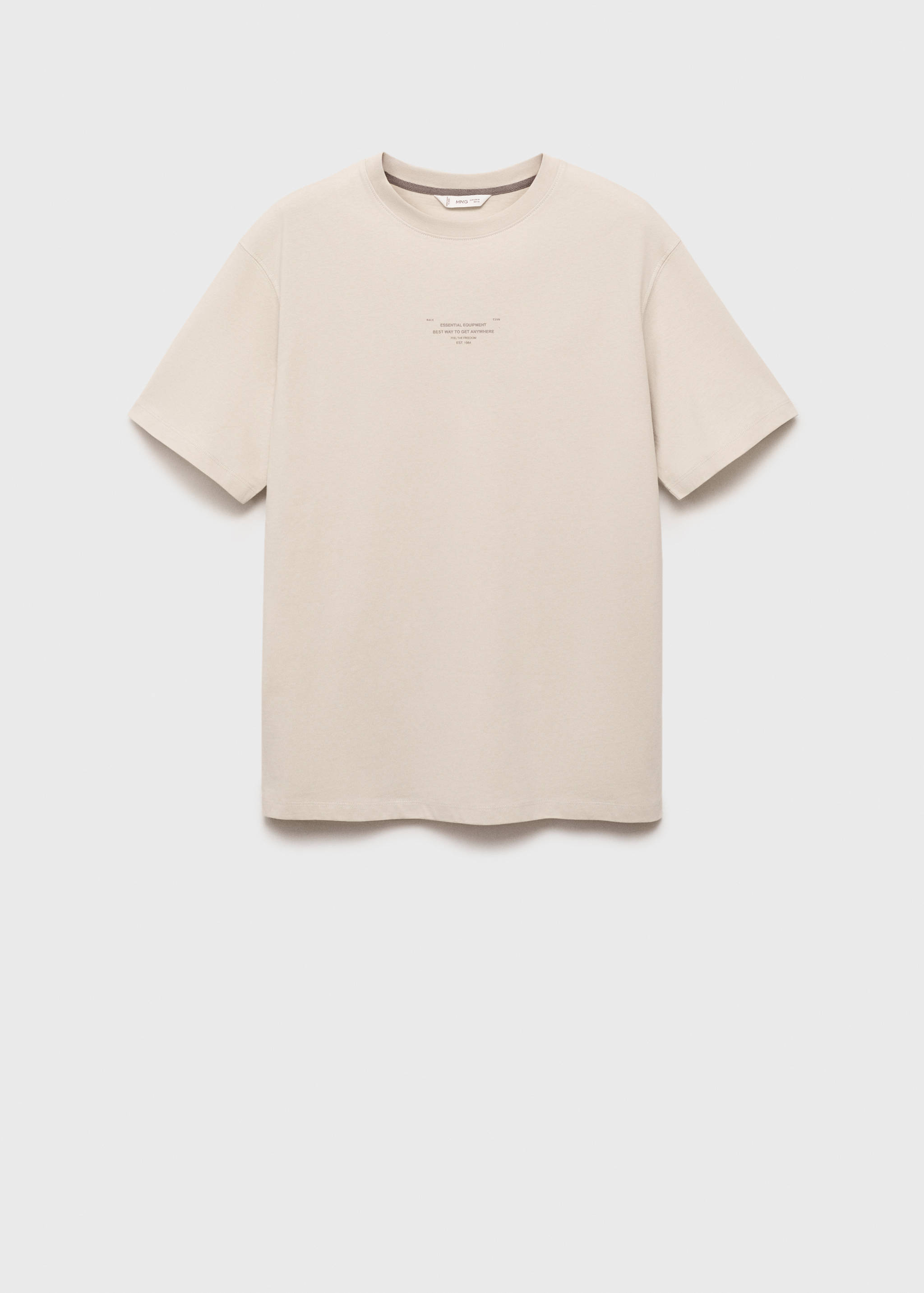 Хлопковая футболка с принтом - Изделие без модели