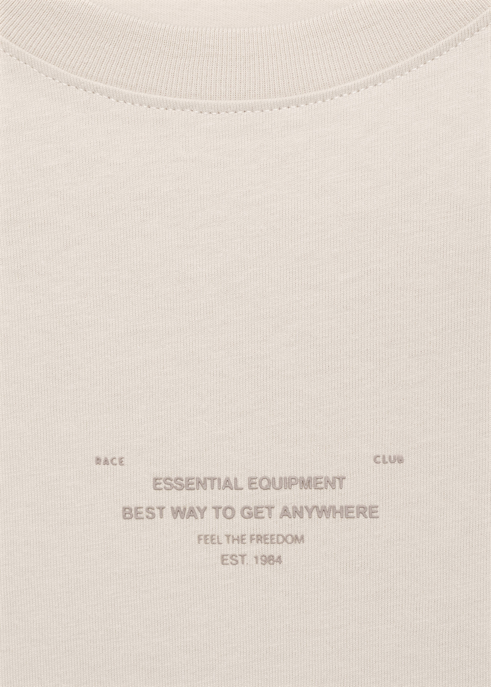 Хлопковая футболка с принтом - Деталь изделия 8