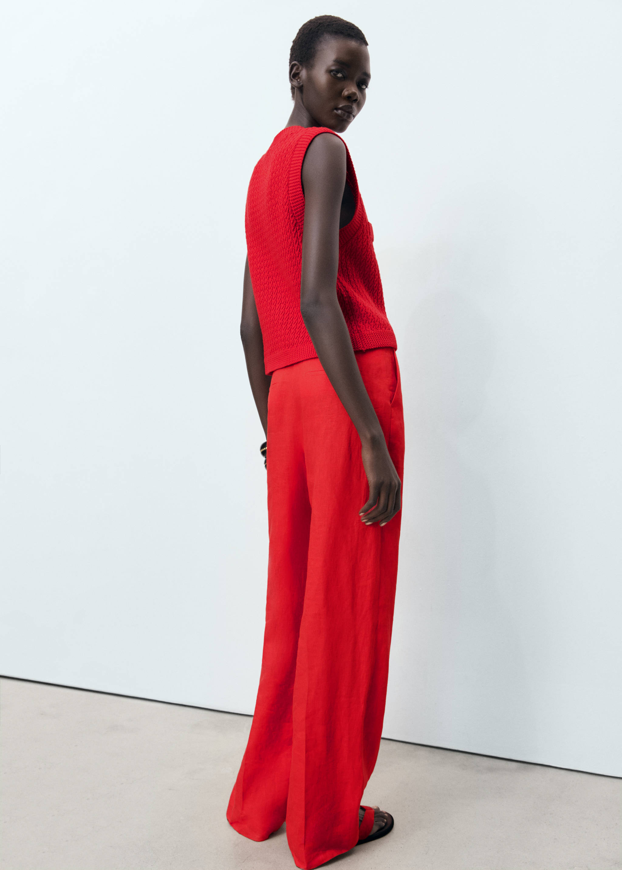 Gilet maille épaisse boutons - Verso de l’article