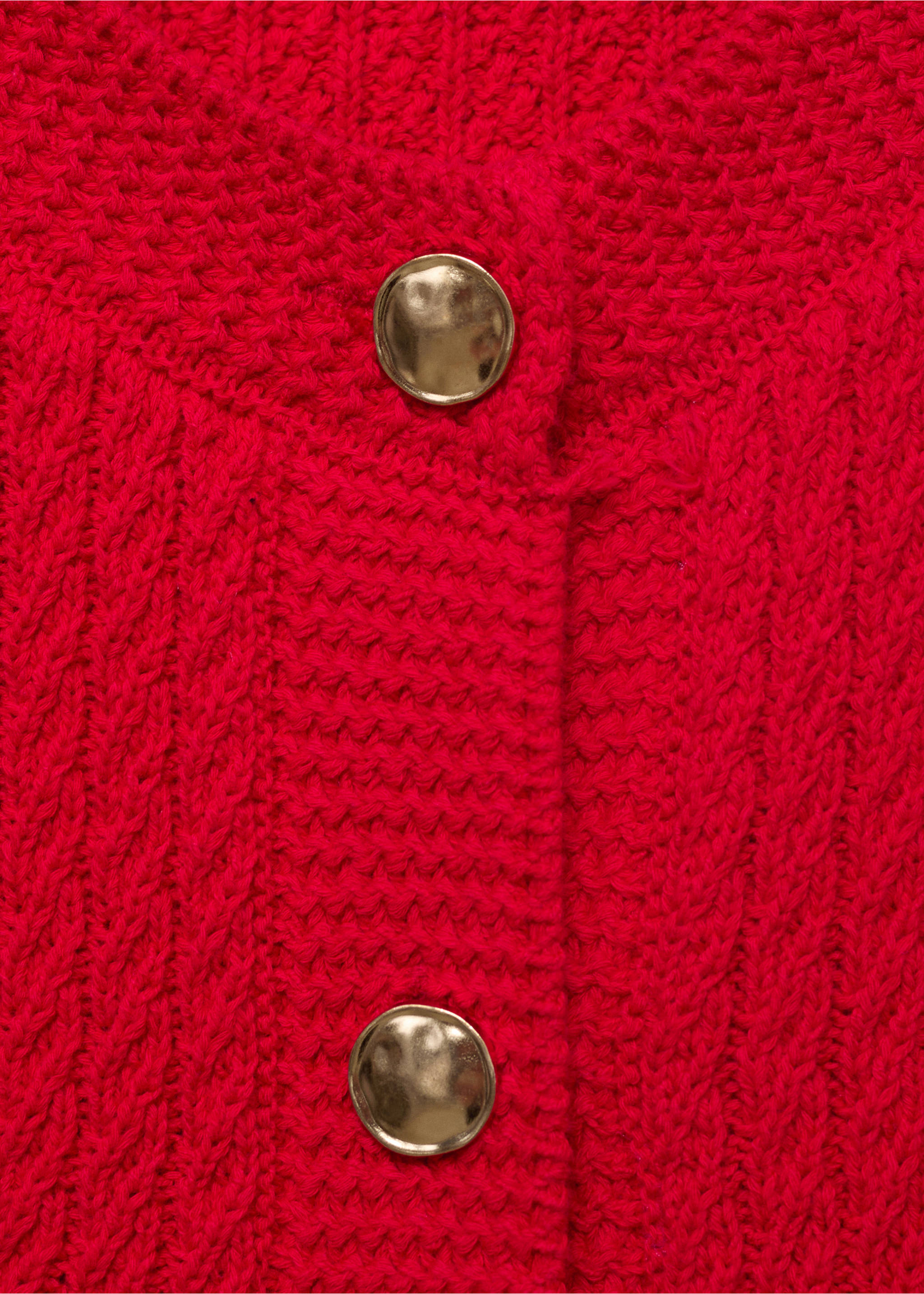 Gilet maille épaisse boutons - Détail de l'article 8, Rouge. Ref: 17042916-00.