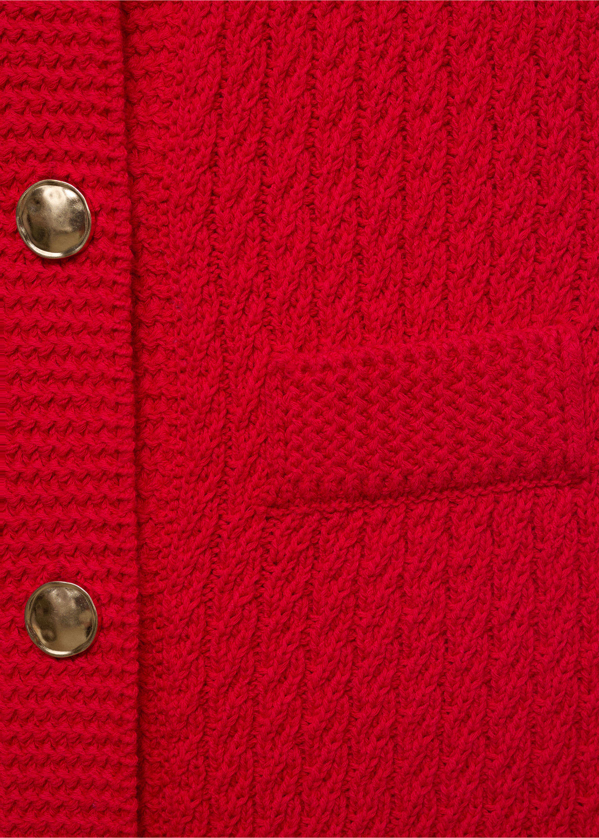 Gilet maille épaisse boutons - Détail de l'article 0, Rouge. Ref: 17042916-00.