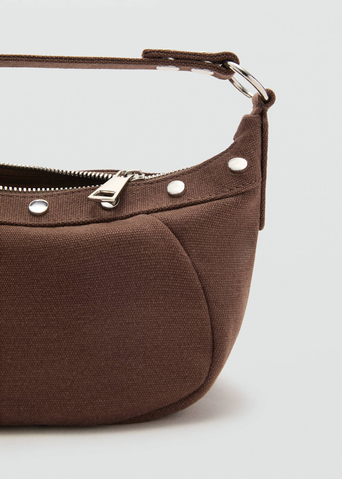 Studded shoulder bag — Chocolate