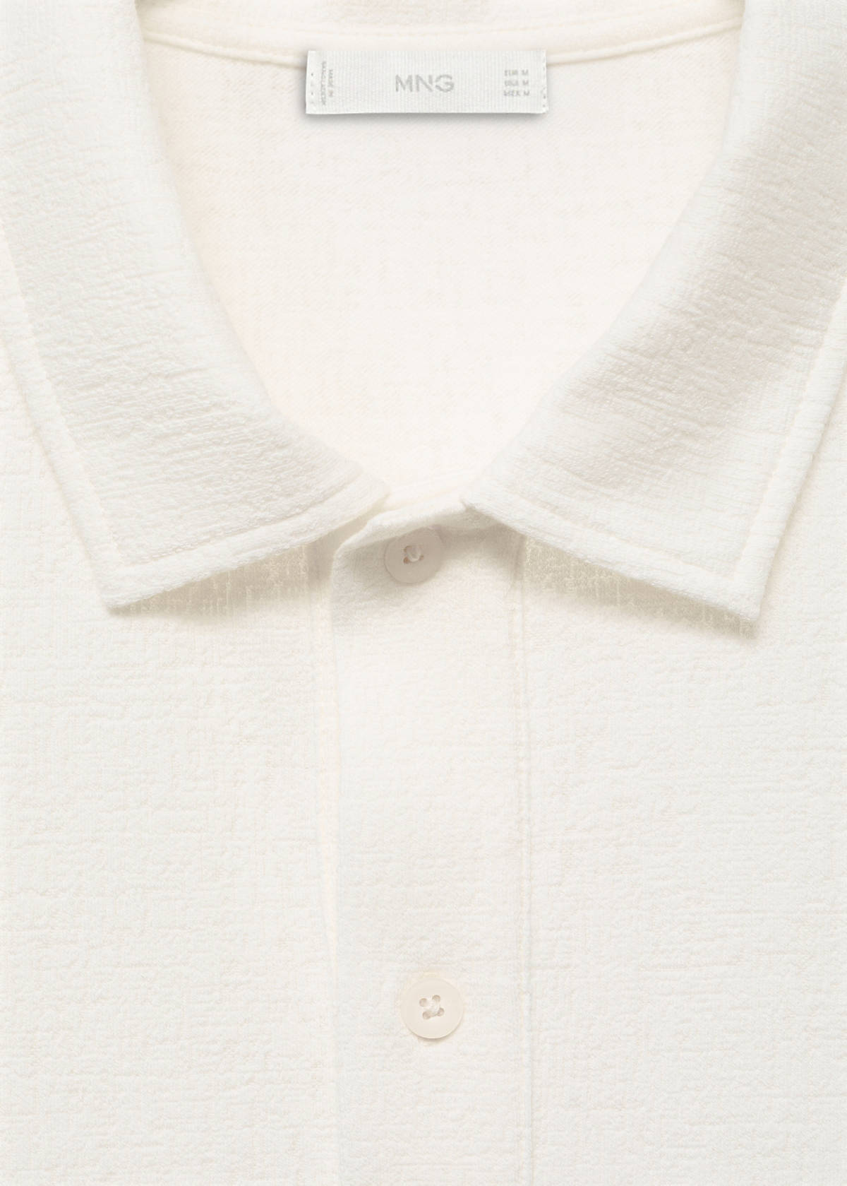 Structured knitted polo shirt — Off White