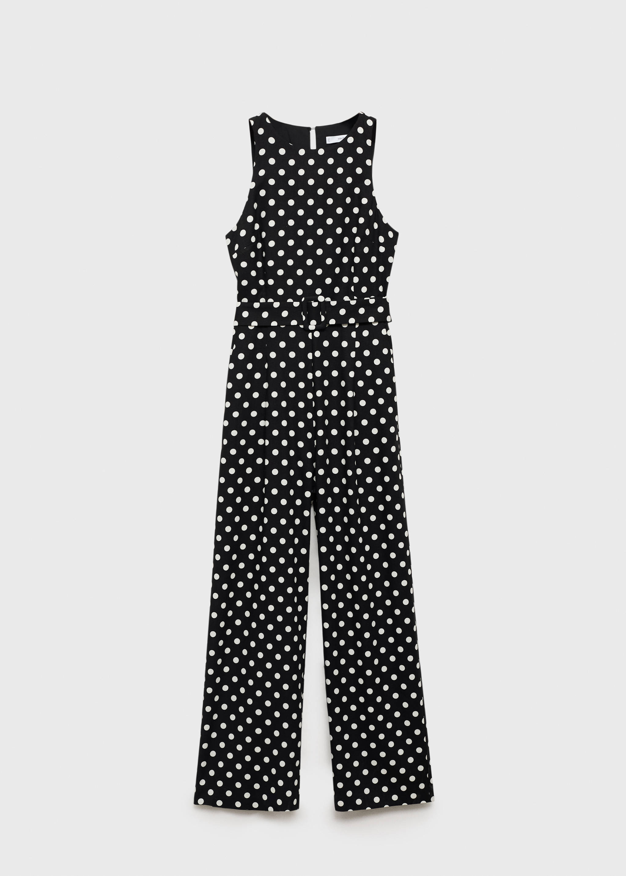 Jumpsuit met gestippelde ceintuur - Artikel zonder model