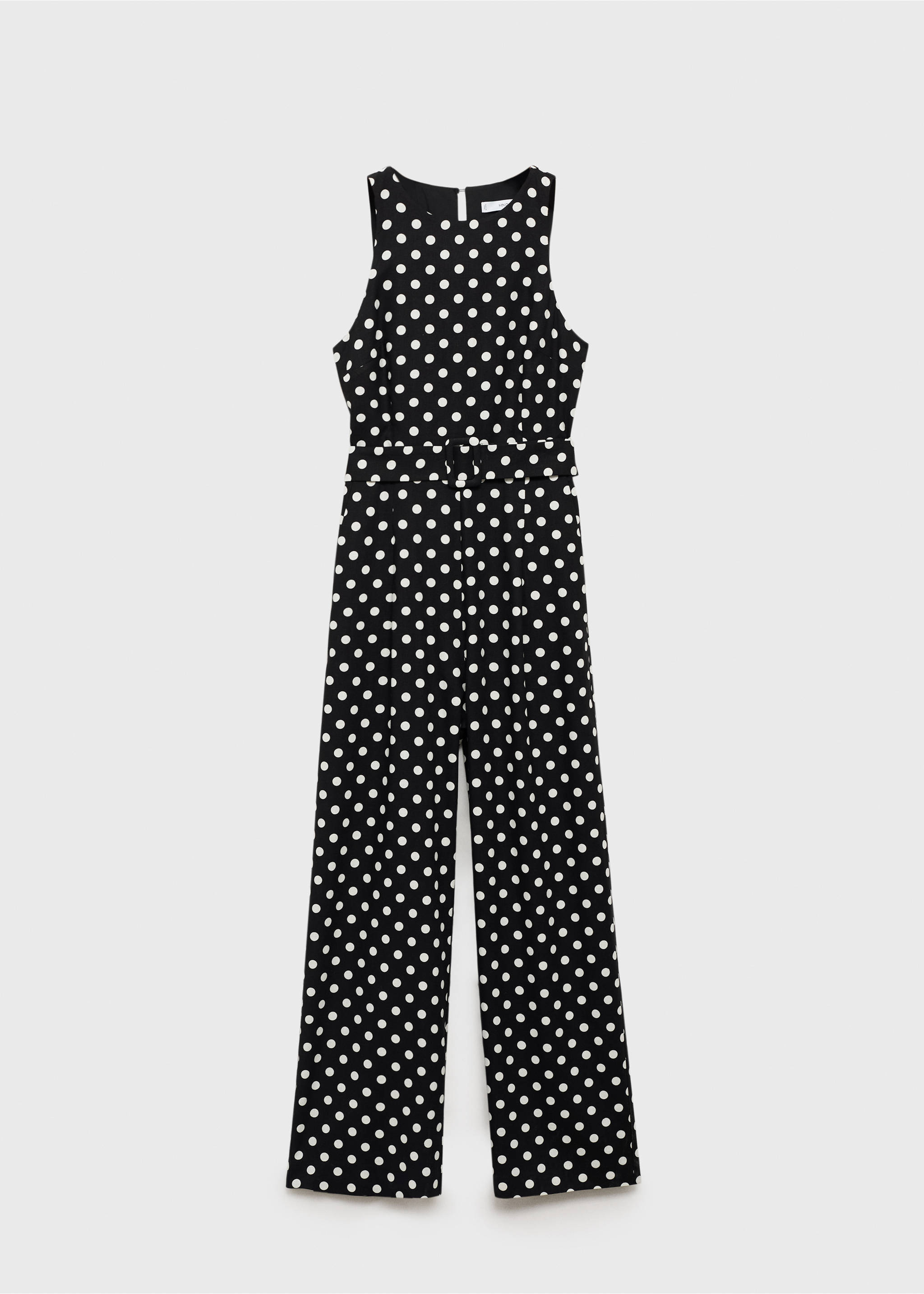 Polka-dot belt jumpsuit - Article without model, Black. Ref: 17042930-00.