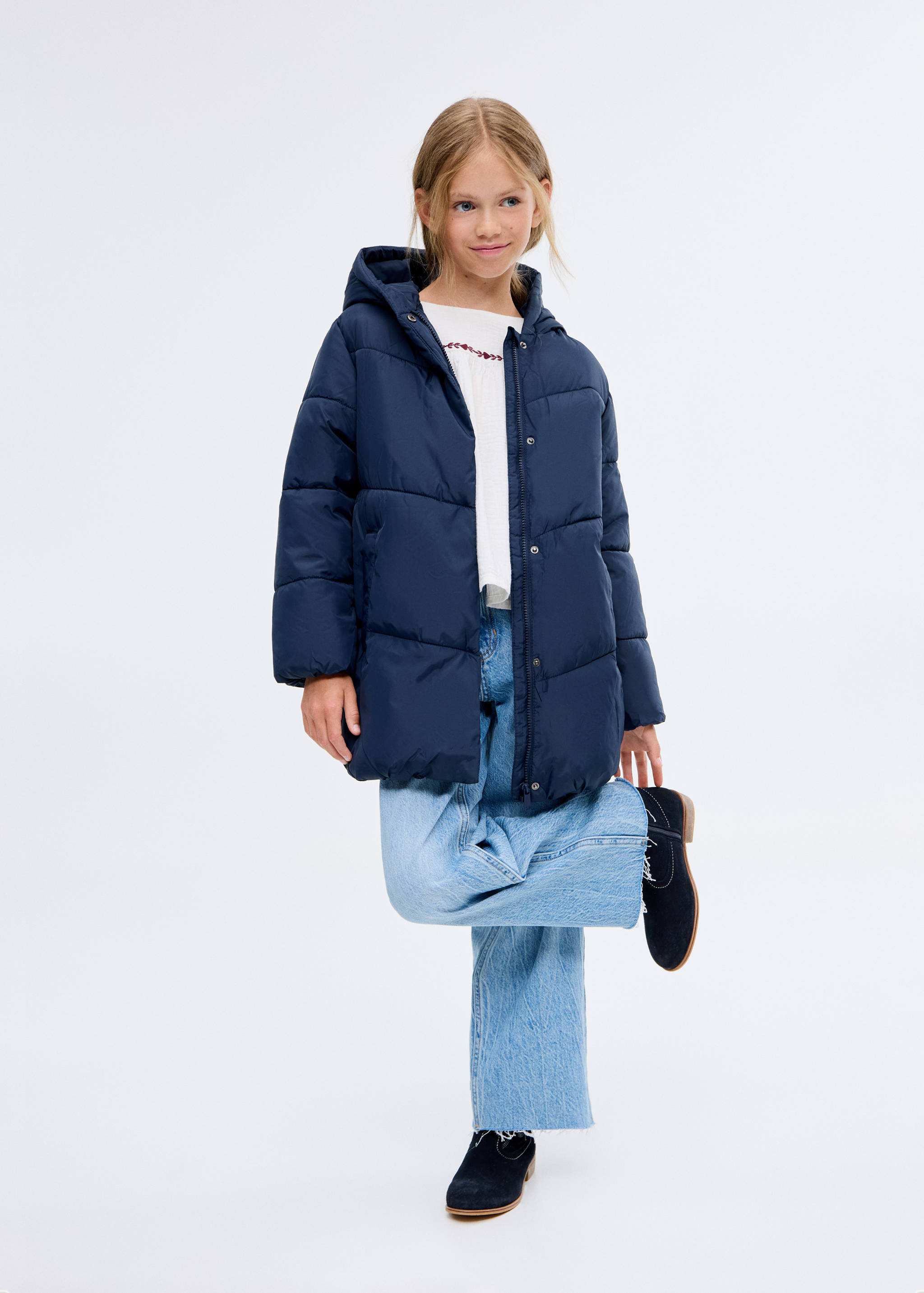 Hood puffer coat - General plane
