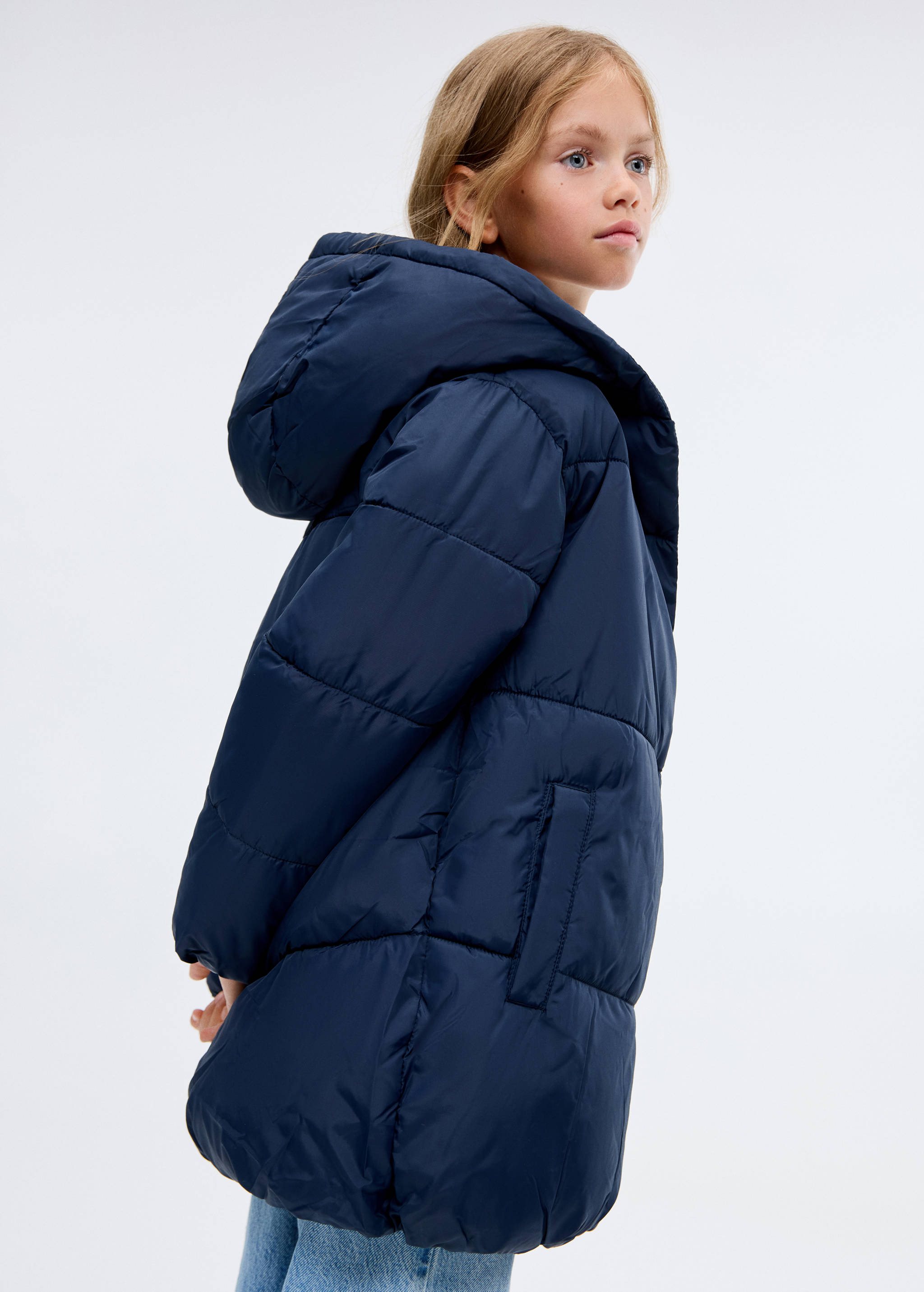 Hood puffer coat - Medium plane