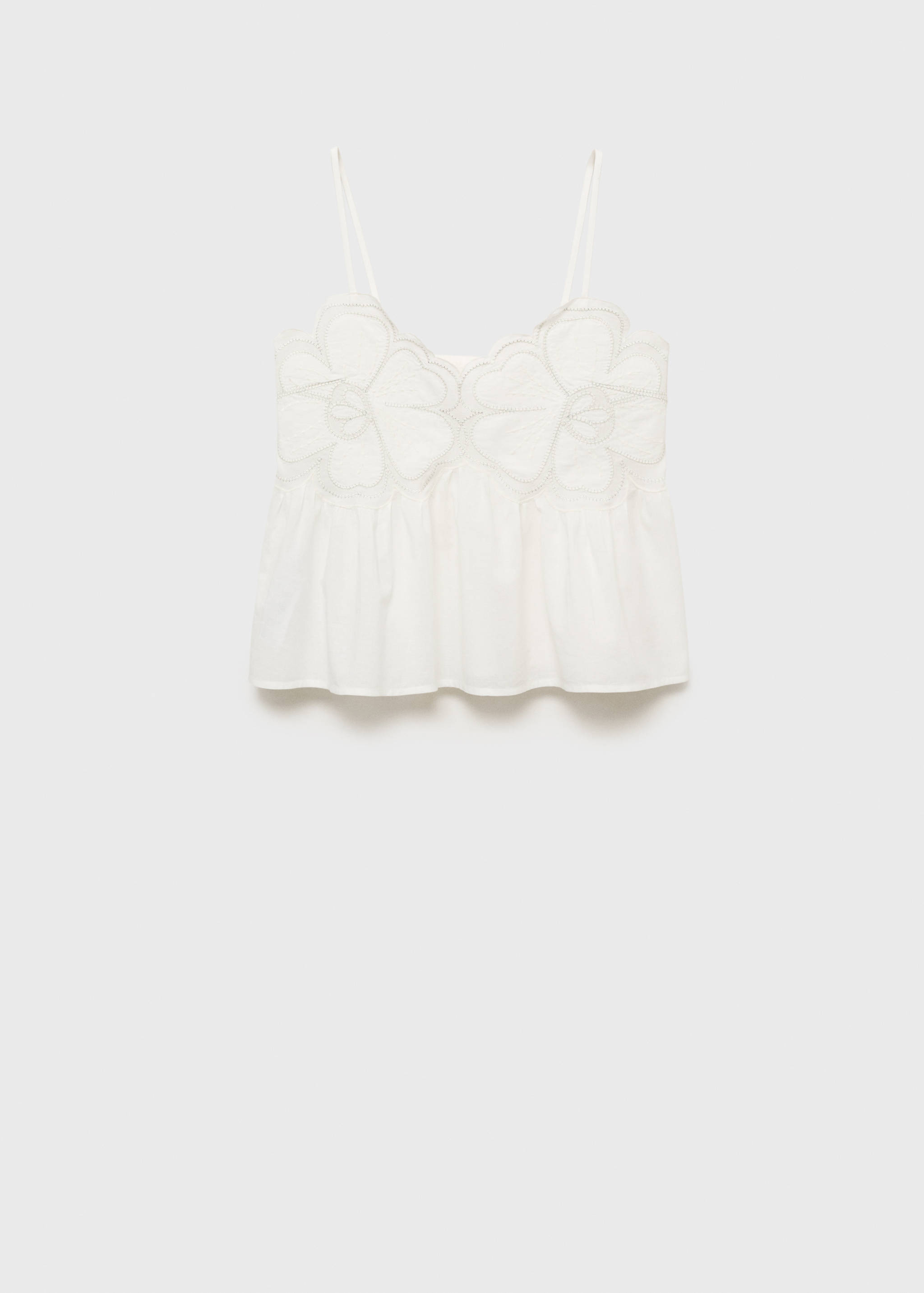 Embroidered flower top - Article without model