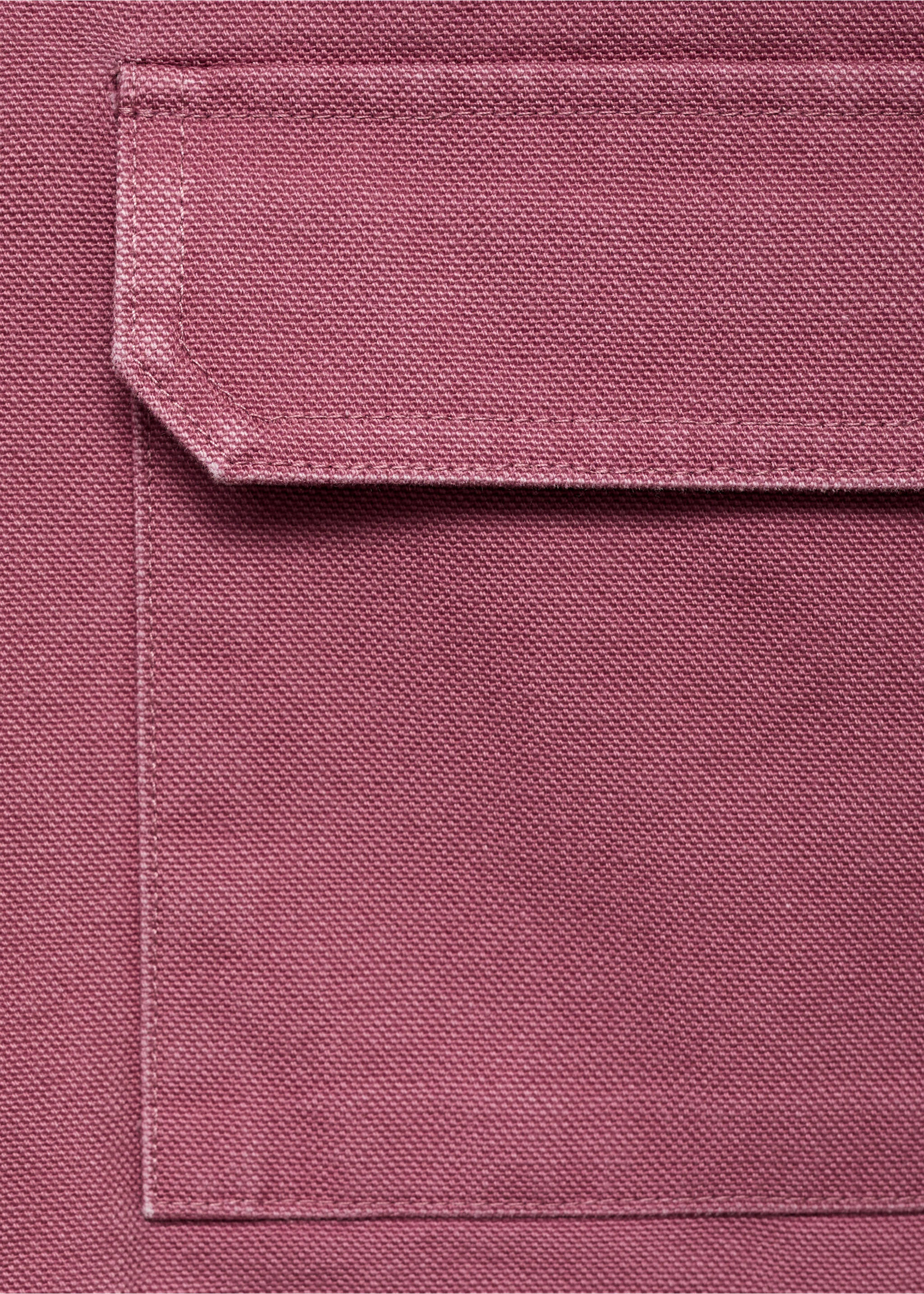 对比领口牛仔布派克大衣 - null, 樱桃色. Ref: 17043277-00.