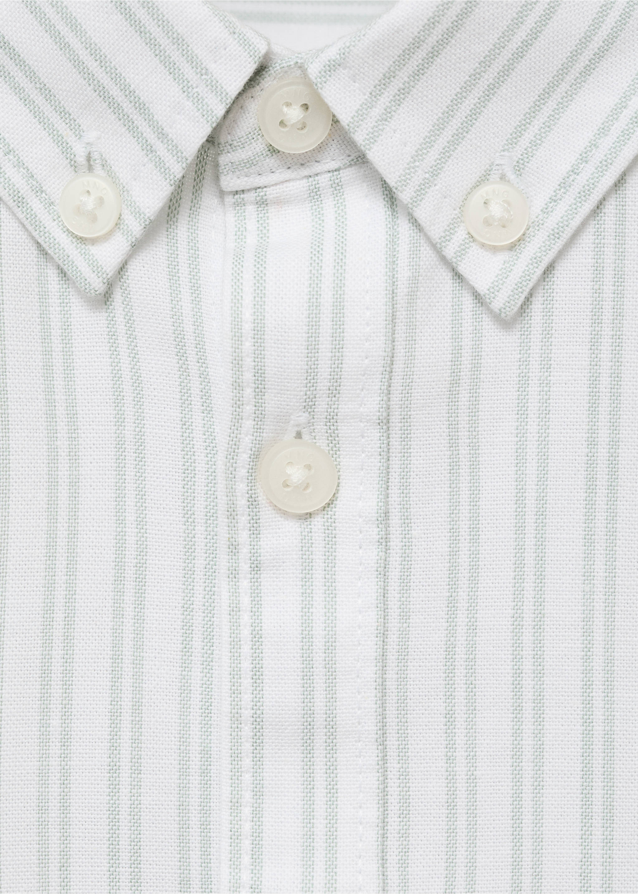 Camisa Oxford rayas - Detalle del artículo 0, Verde. Ref: 17043278-00.
