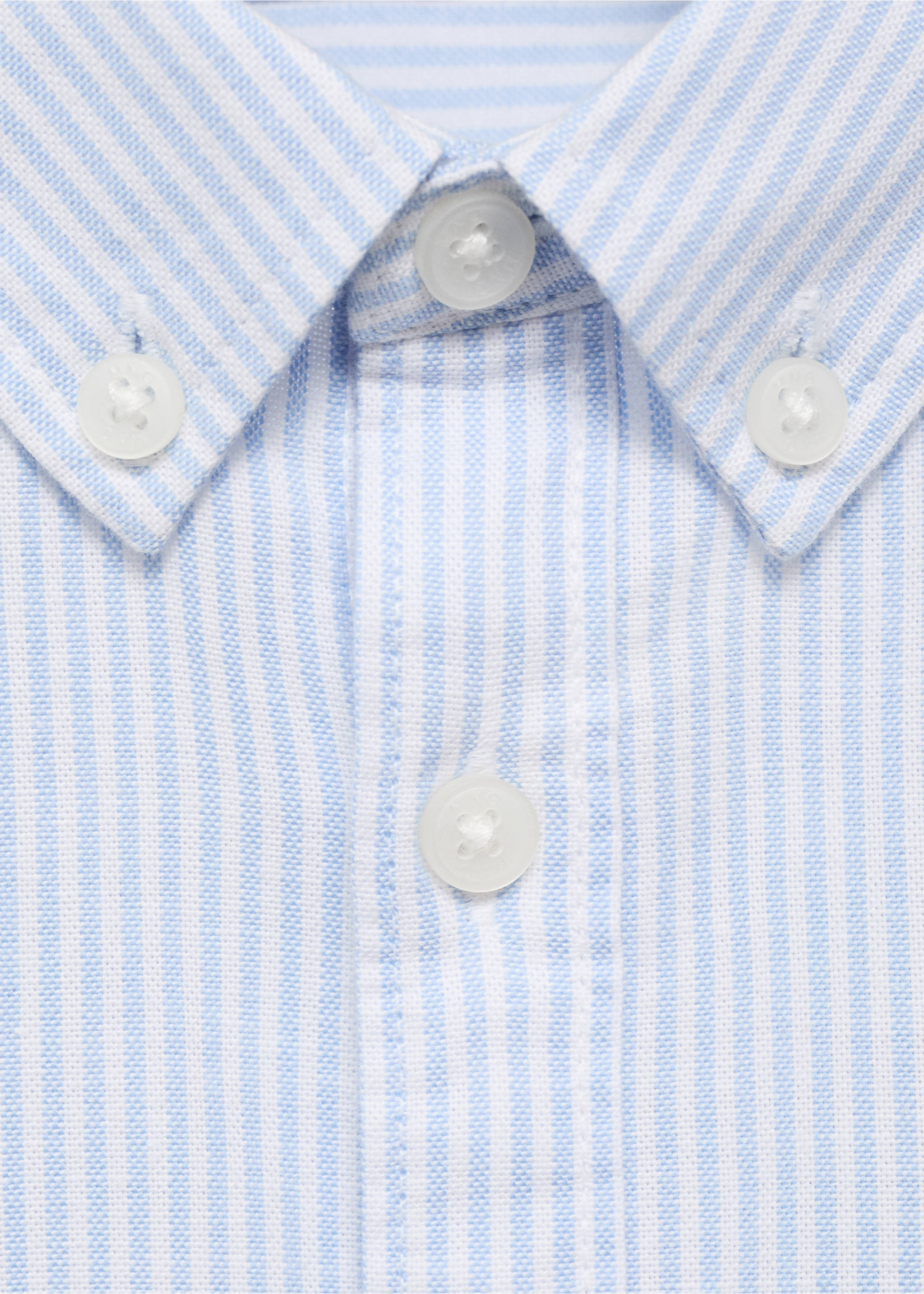 Camisa Oxford rayas - Detalle del artículo 8, Azul celeste. Ref: 17043278-00.