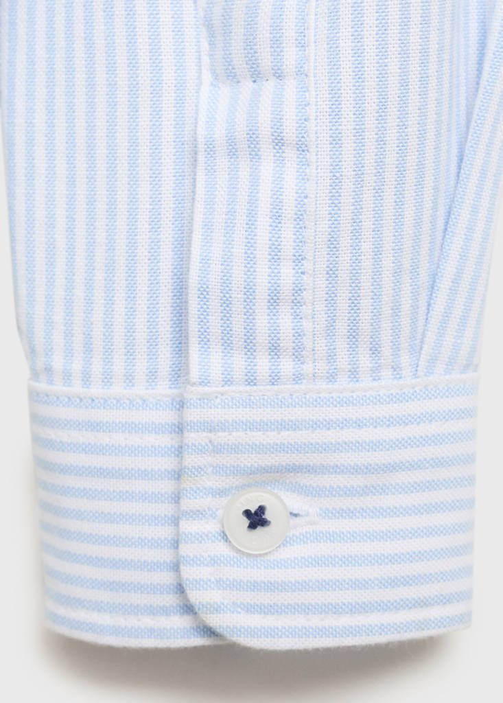 Striped Oxford shirt — Sky Blue