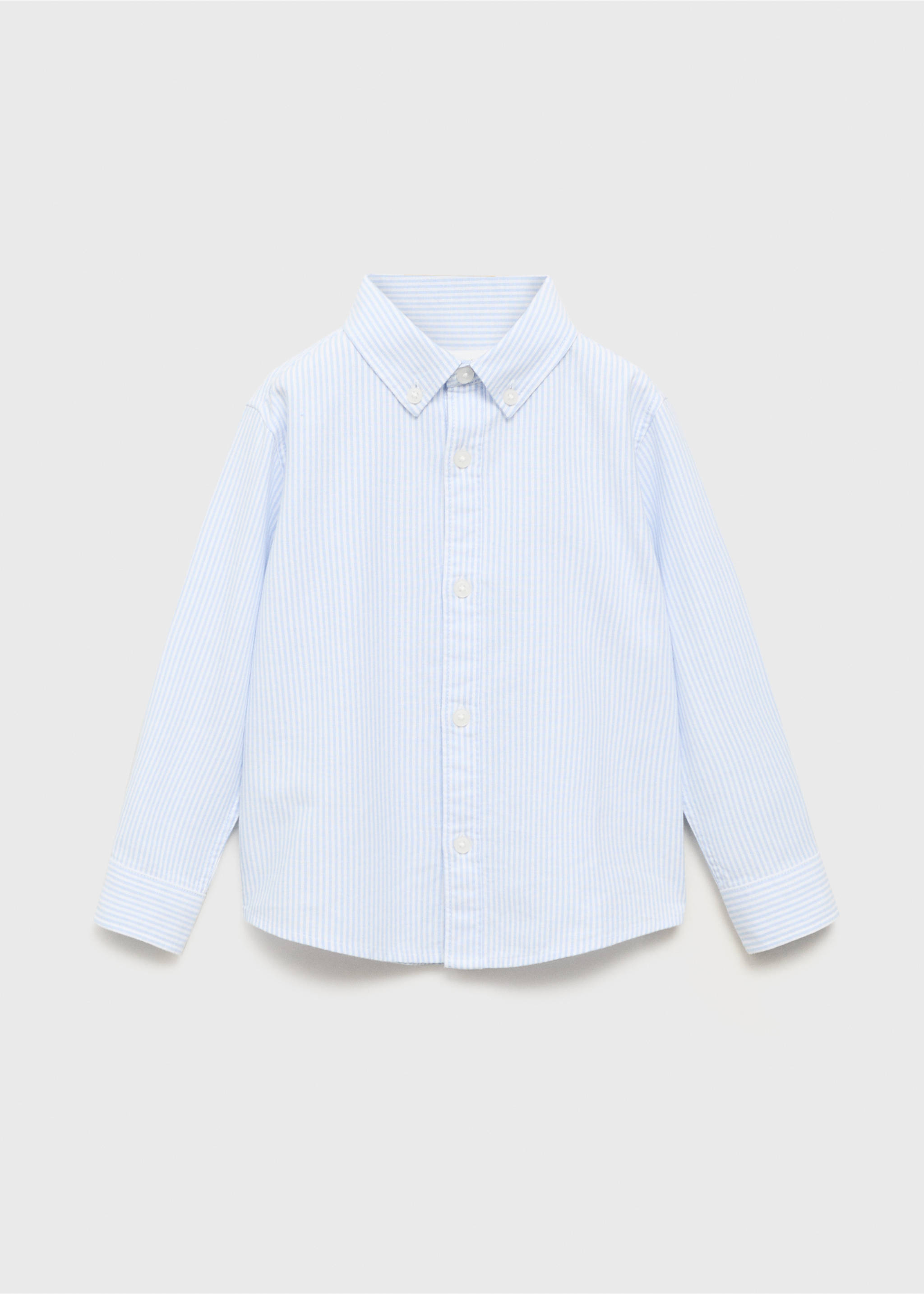 Striped Oxford shirt - Article without model, Sky Blue. Ref: 17043278-00.