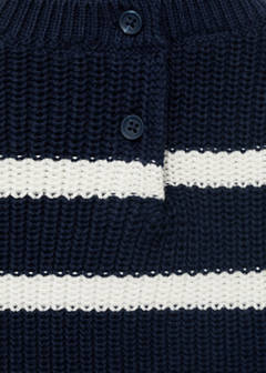Striped knitted gilet — Navy 7