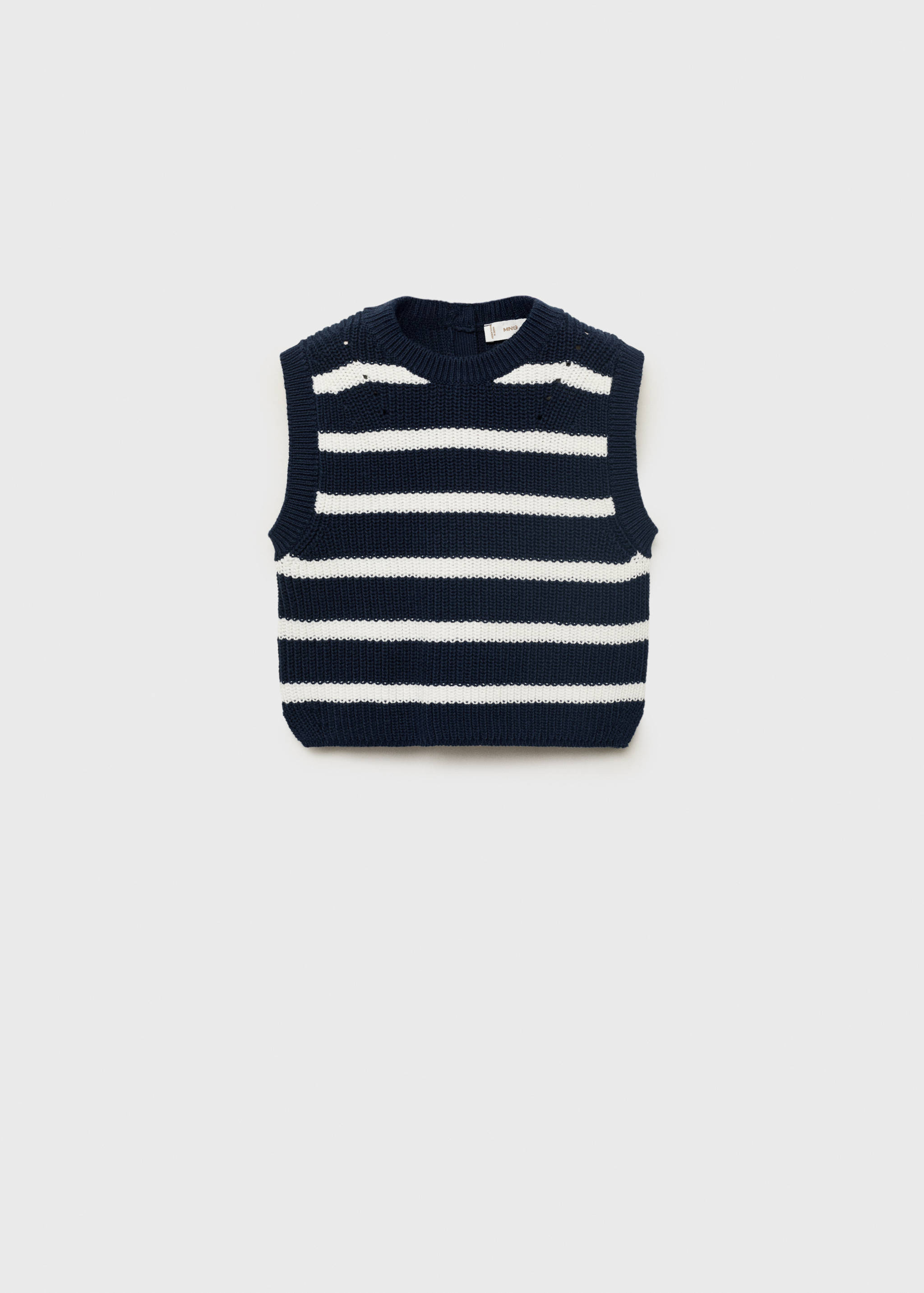 Striped knitted vest - Article without model