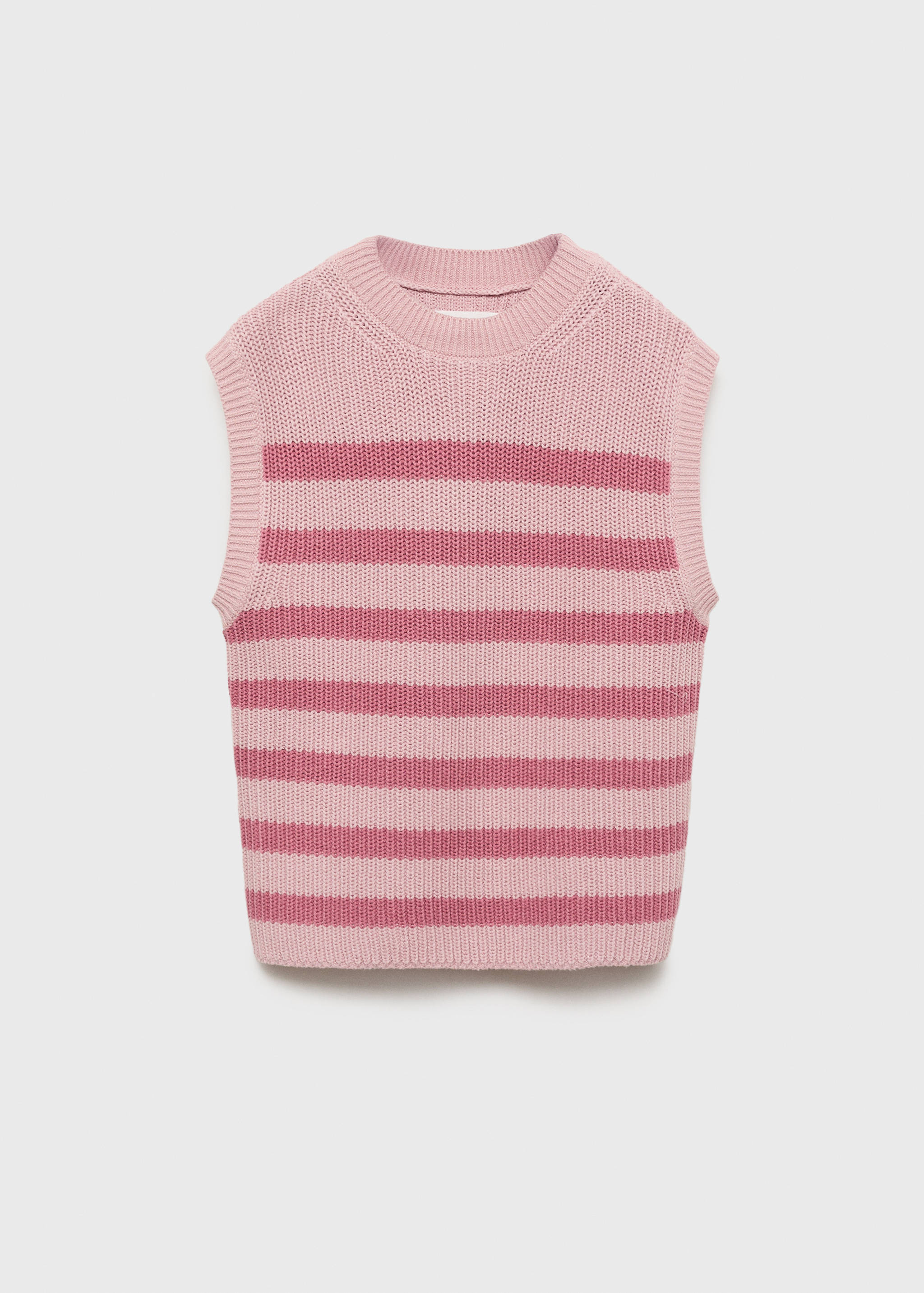 Strikket vest med striper - Artikkel uten modell