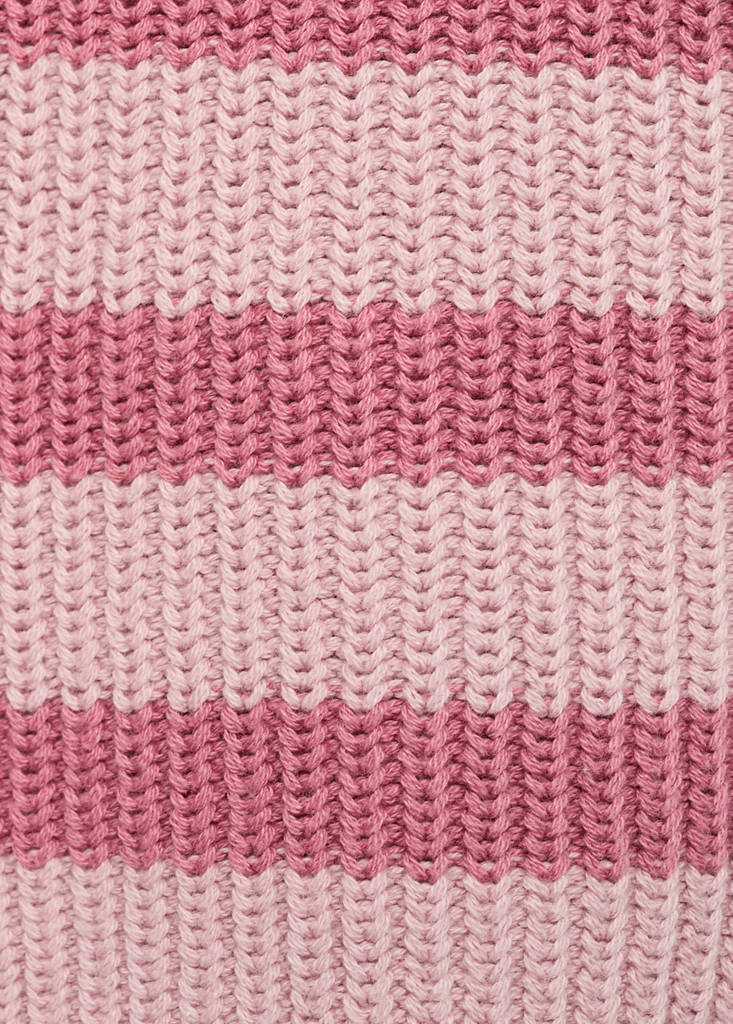 Striped knitted gilet — Pink