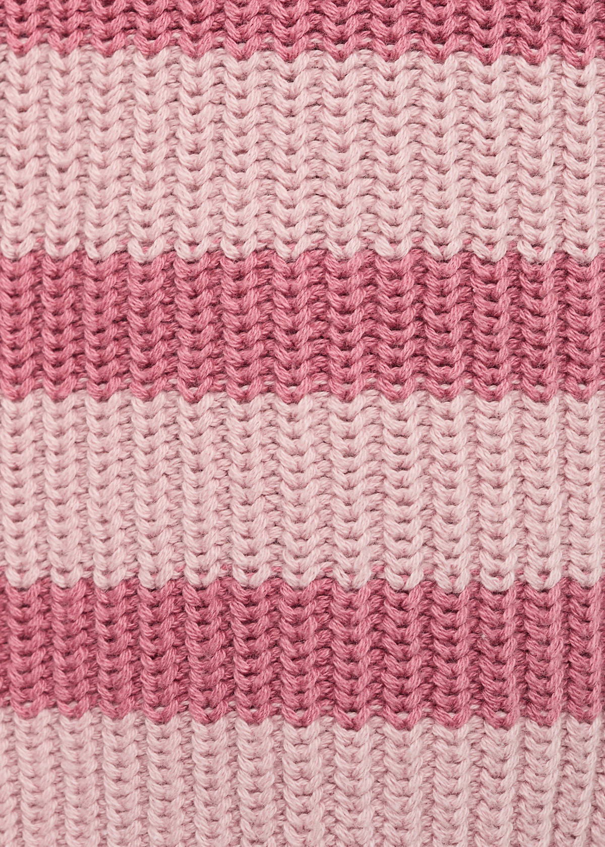 Striped knitted gilet — Pink