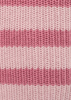 Striped knitted gilet — Pink 6