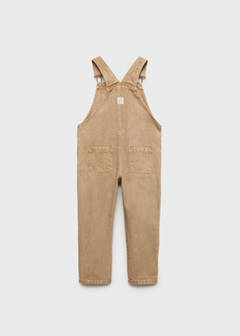 Long denim dungarees — Tobacco Brown 5