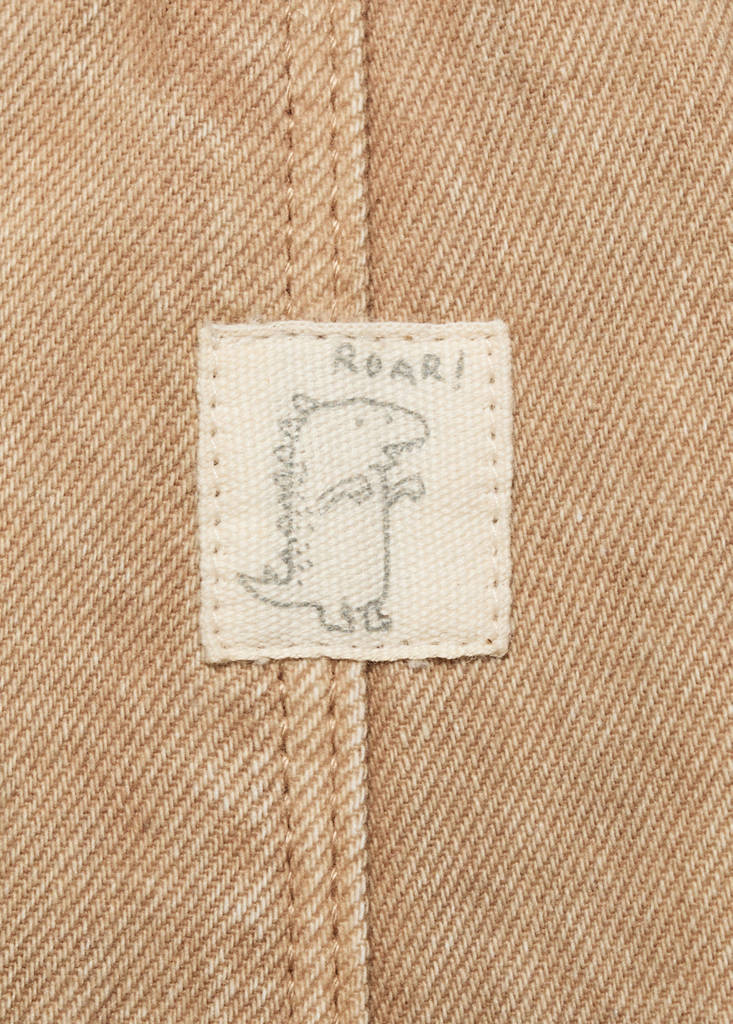 Long denim dungarees — Tobacco Brown