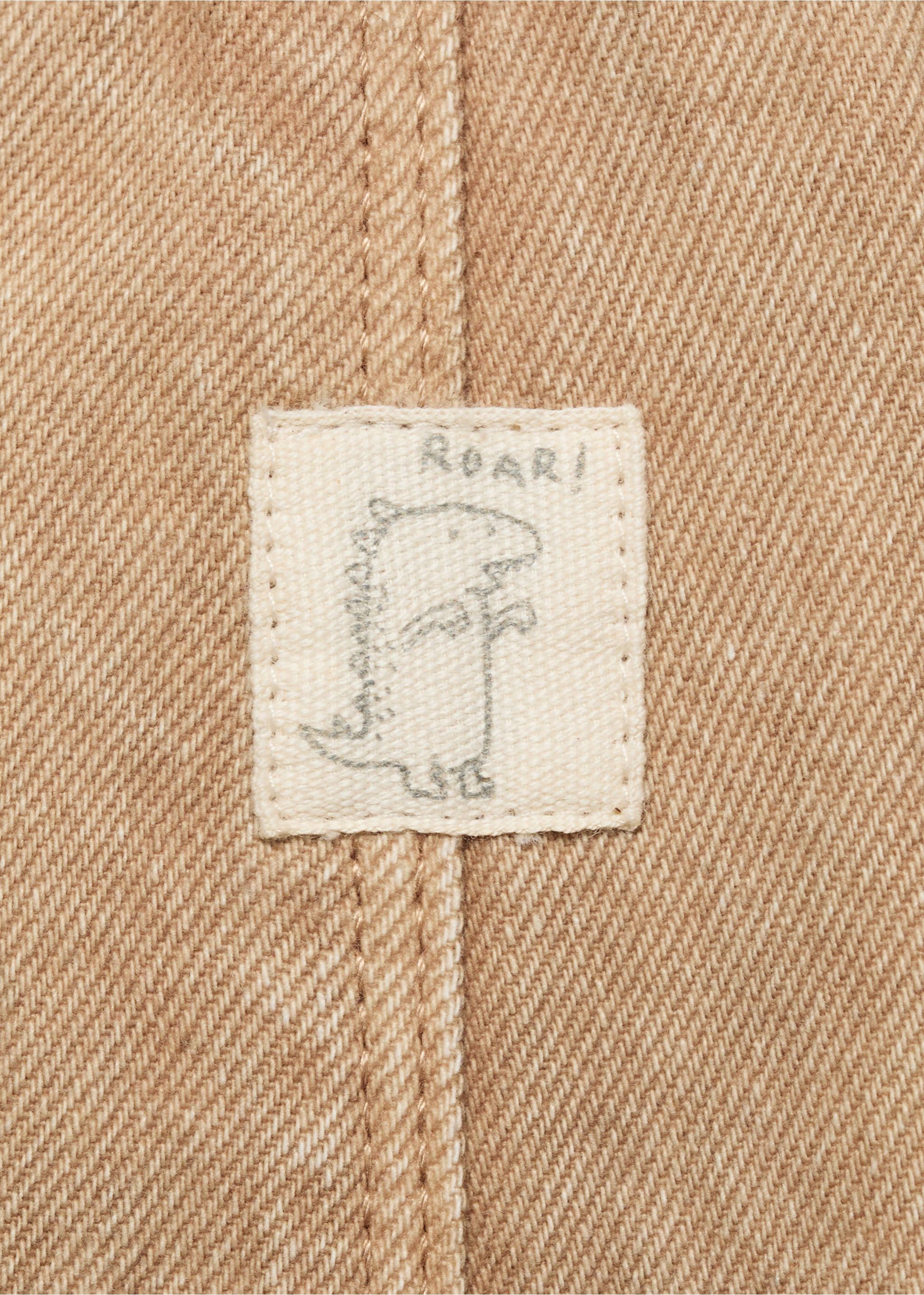 Long denim dungarees - Details of the article 0, Tobacco Brown. Ref: 17043283-00.