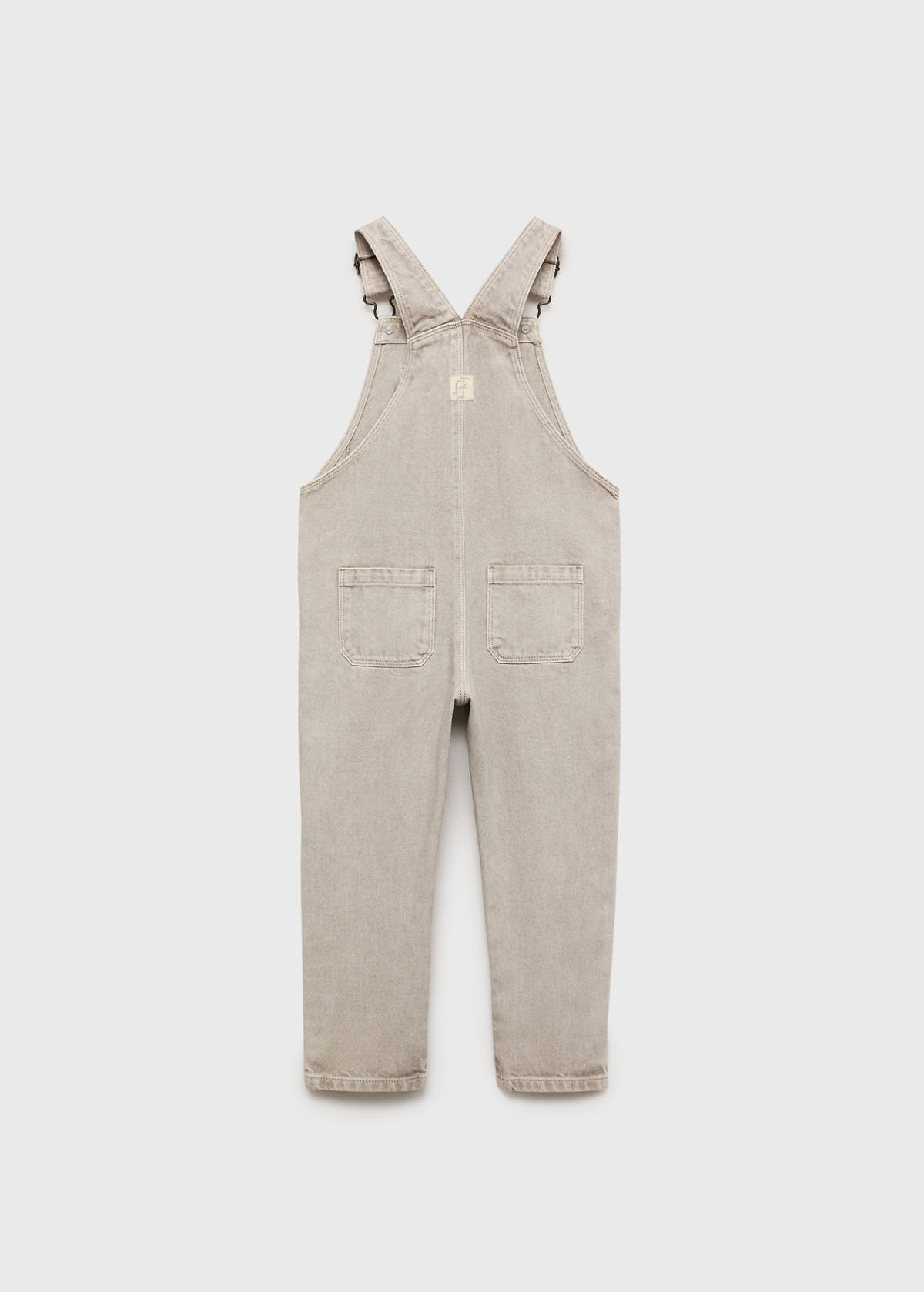 Long denim dungarees — Grey