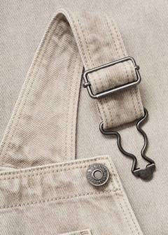 Long denim dungarees — Grey 5