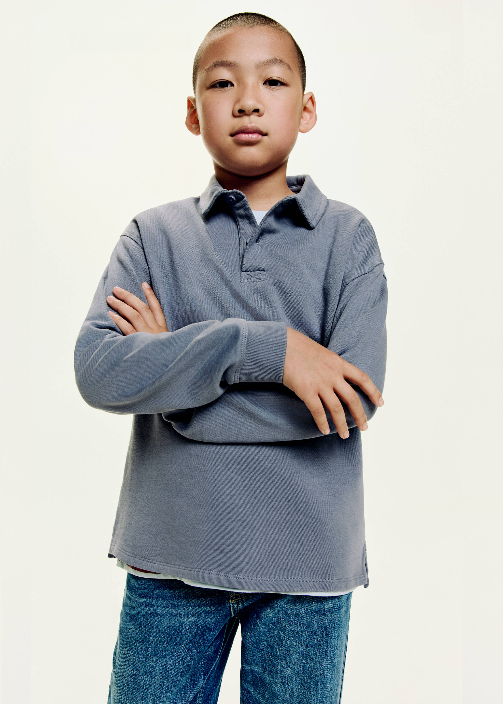 Polo-neck sweatshirt - Medium plane