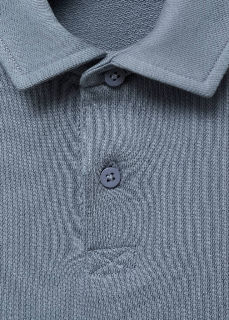 Polo-neck sweatshirt — Blue