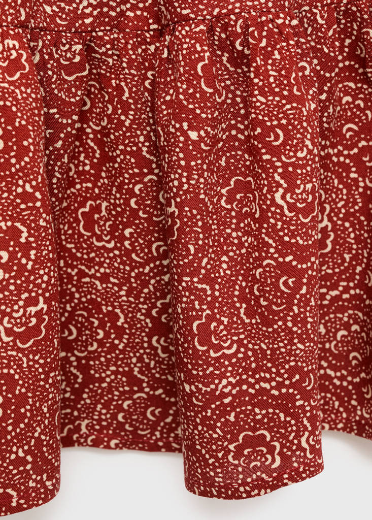 Printed short skirt — Burnt Orange