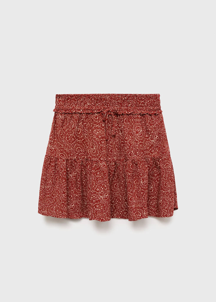 Printed short skirt — Burnt Orange