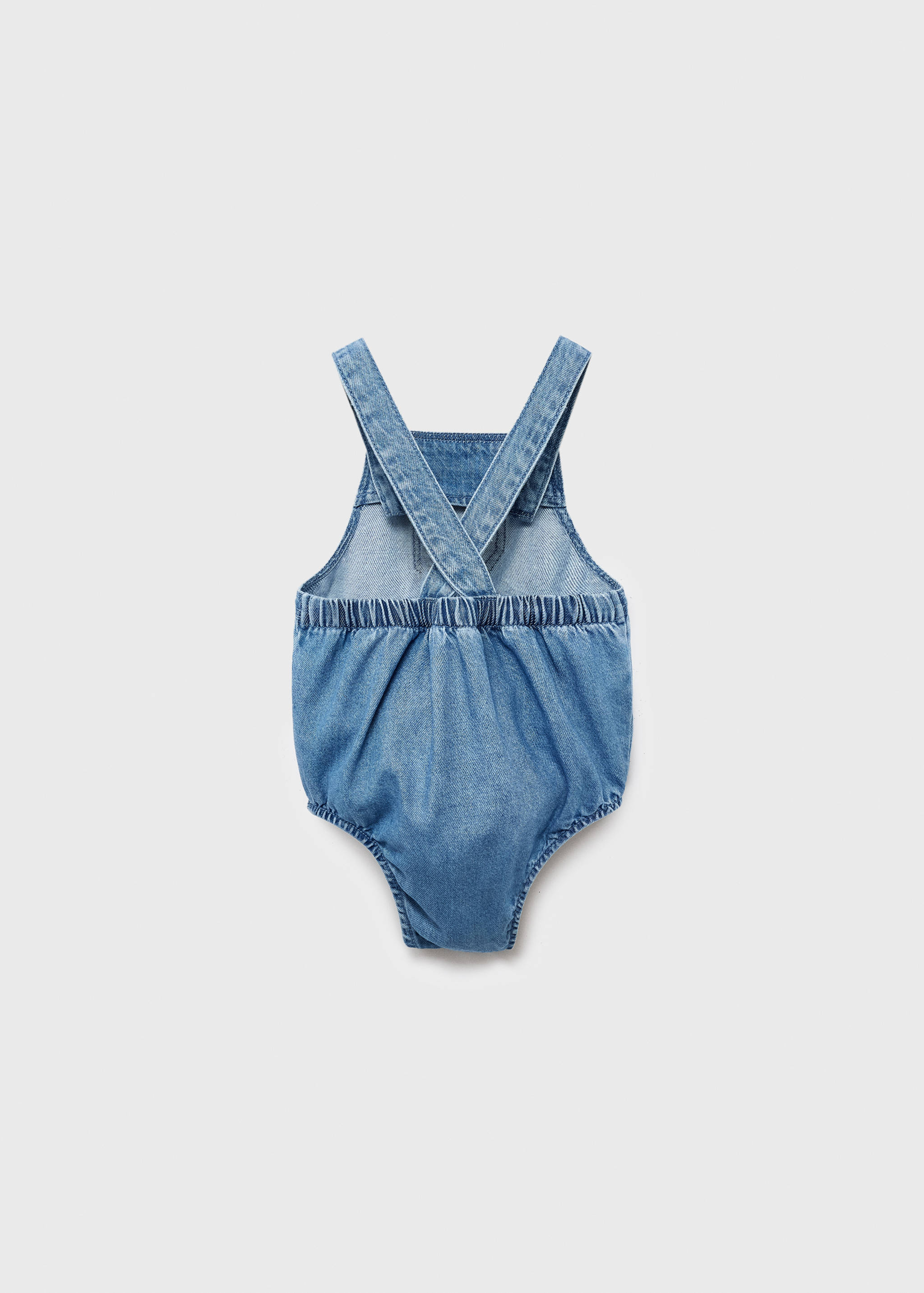 Denim cotton romper - Reverse of the article