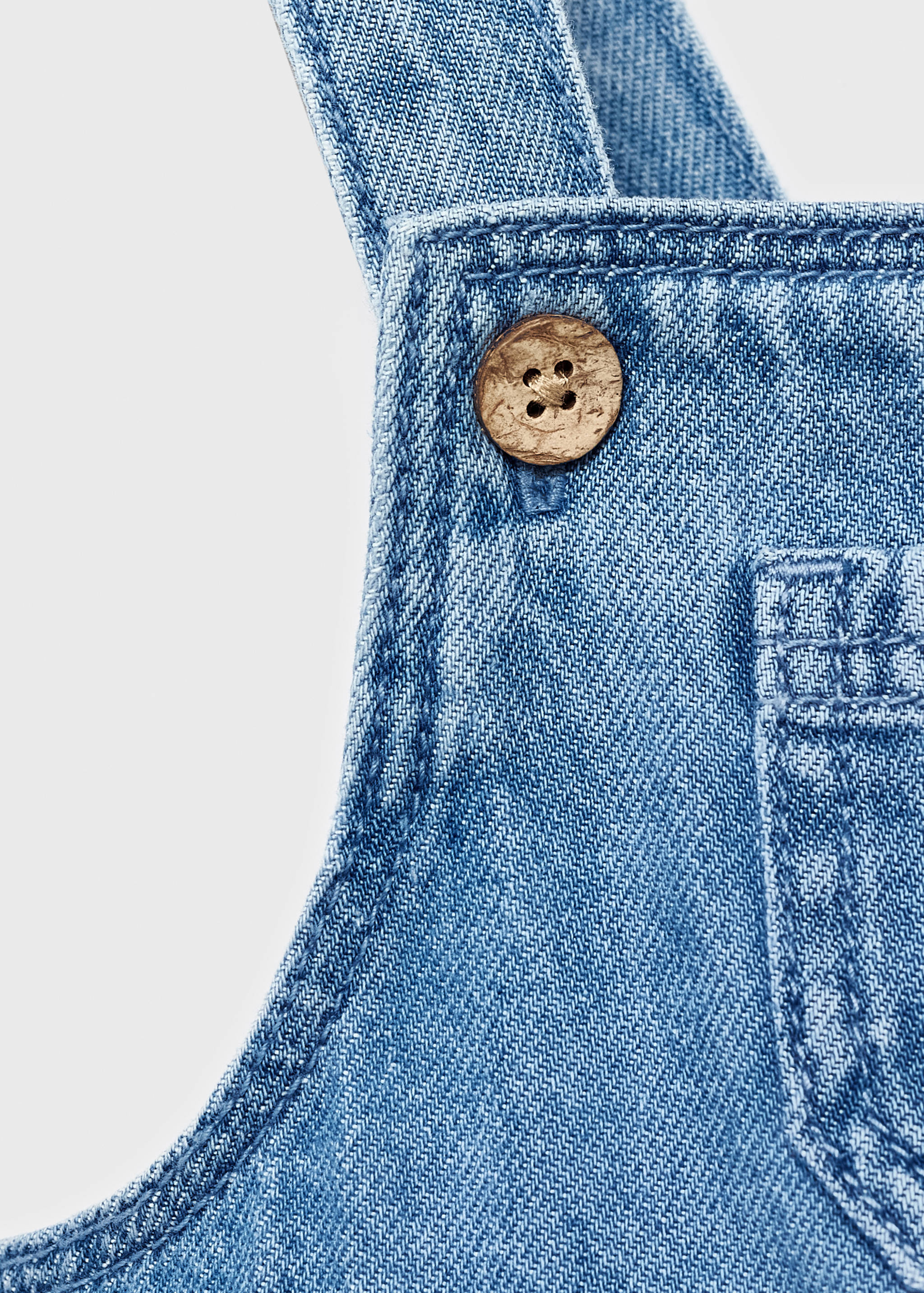 Denim cotton romper - Details of the article 0