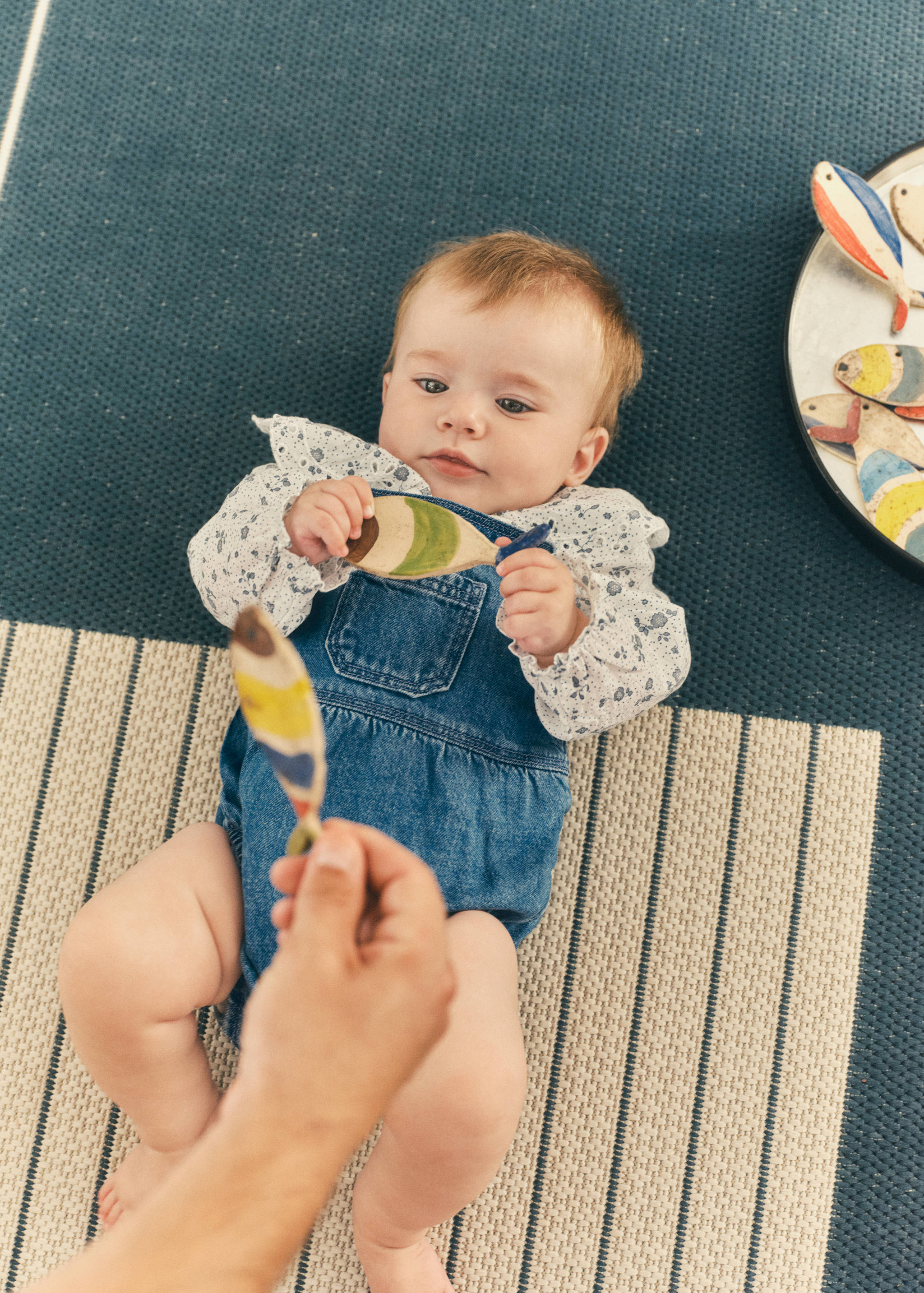 Denim cotton romper - Details of the article 5