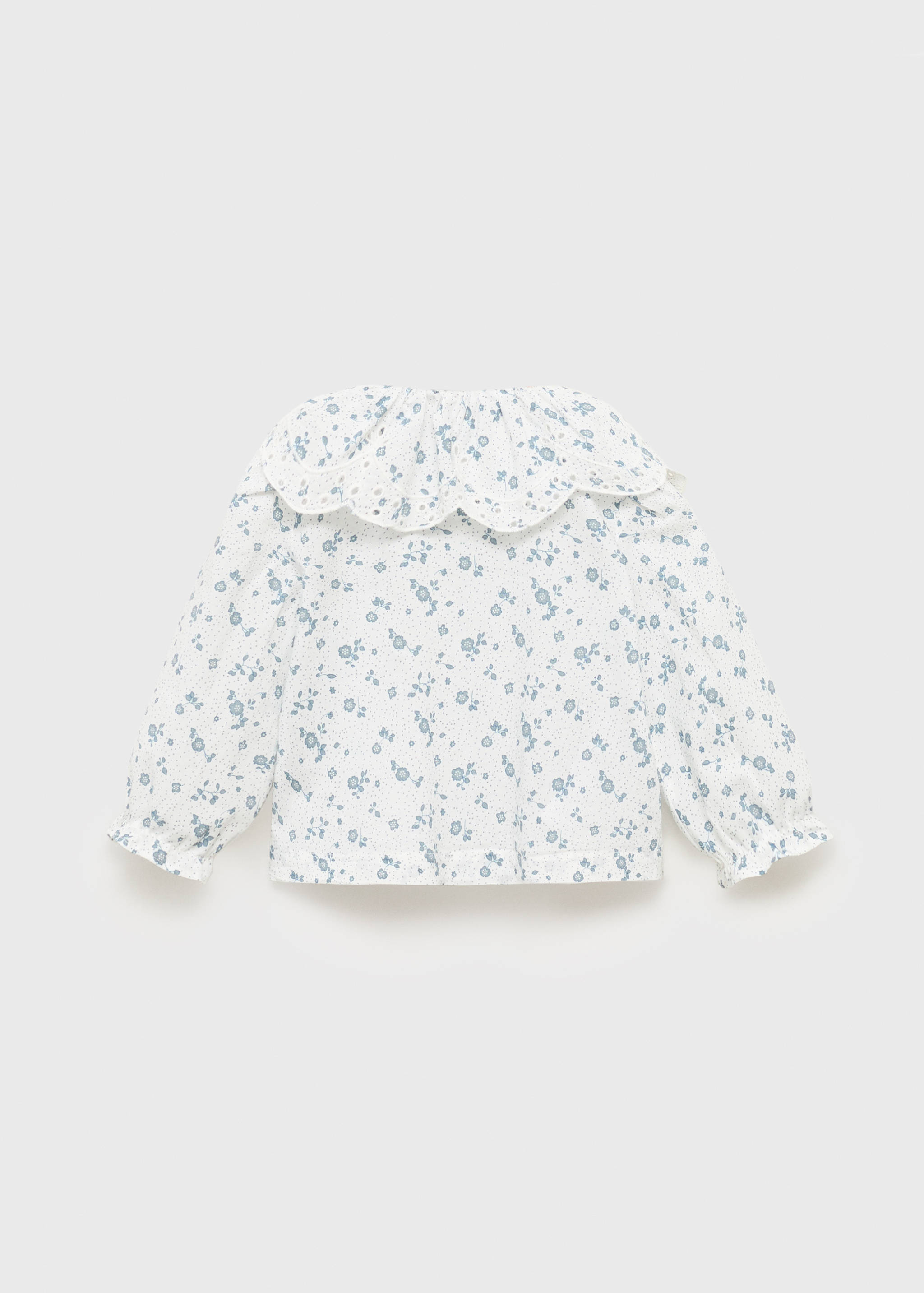 Embroidered babydoll-collar blouse - Reverse of the article