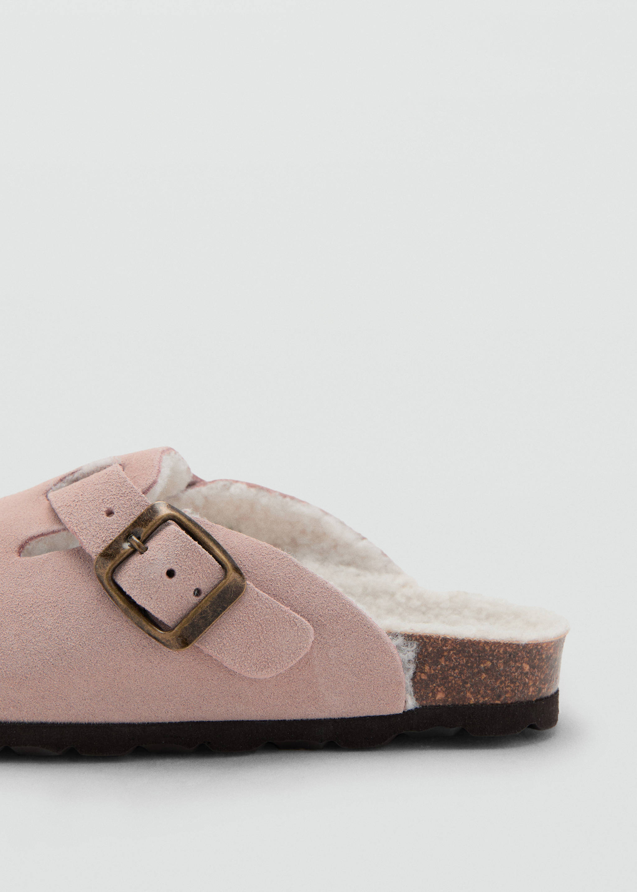 Sheepskin clogs with fur-effect lining - Details of the article 1