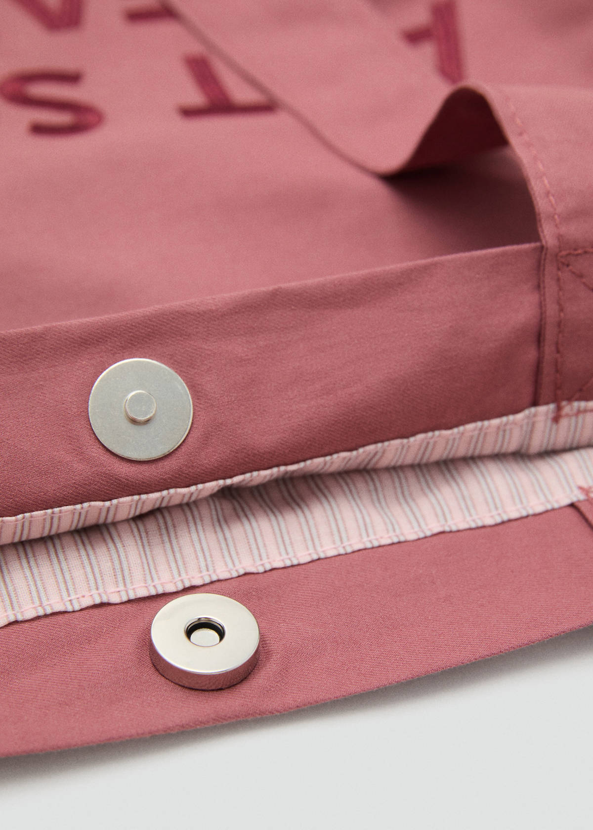 Embroidered tote bag — Pink