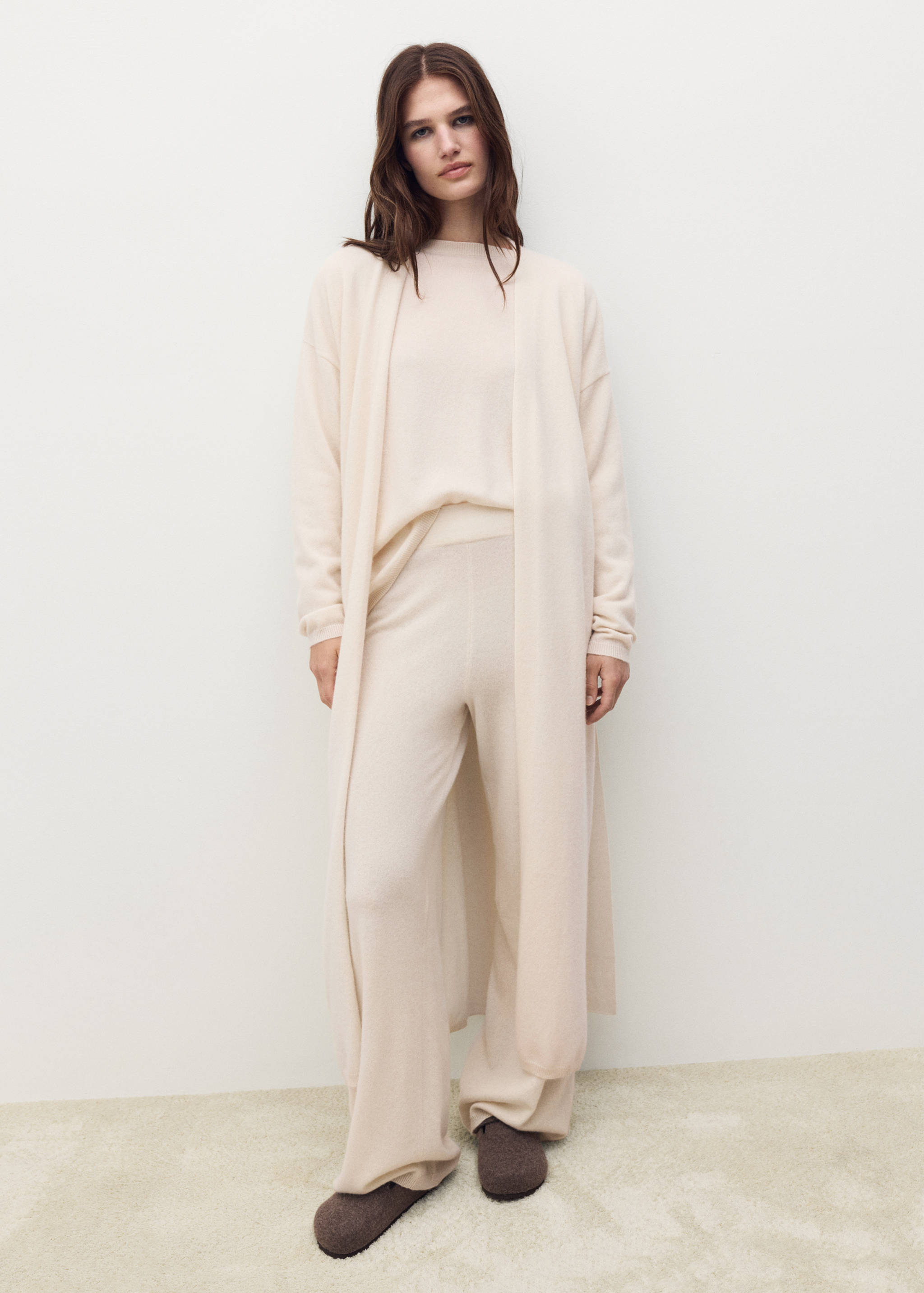 Cardigan 100 % cachemire coupe longue - Plan général