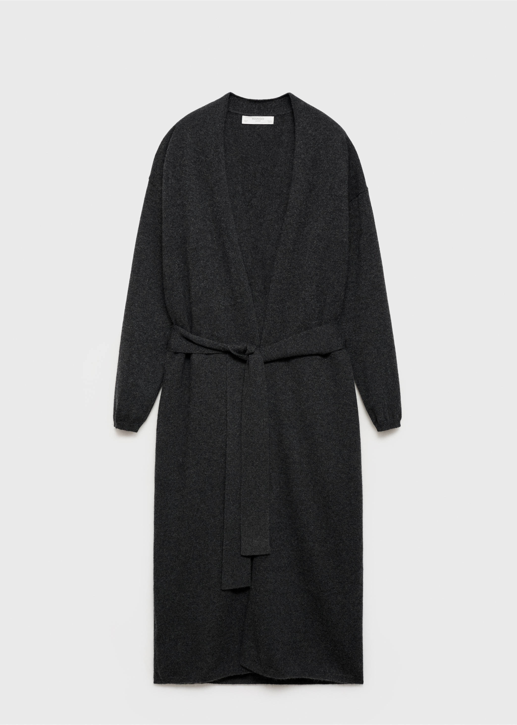 Cardigan 100 % cachemire coupe longue - Article sans modèle, Gris anthracite. Ref: 17043304-00.