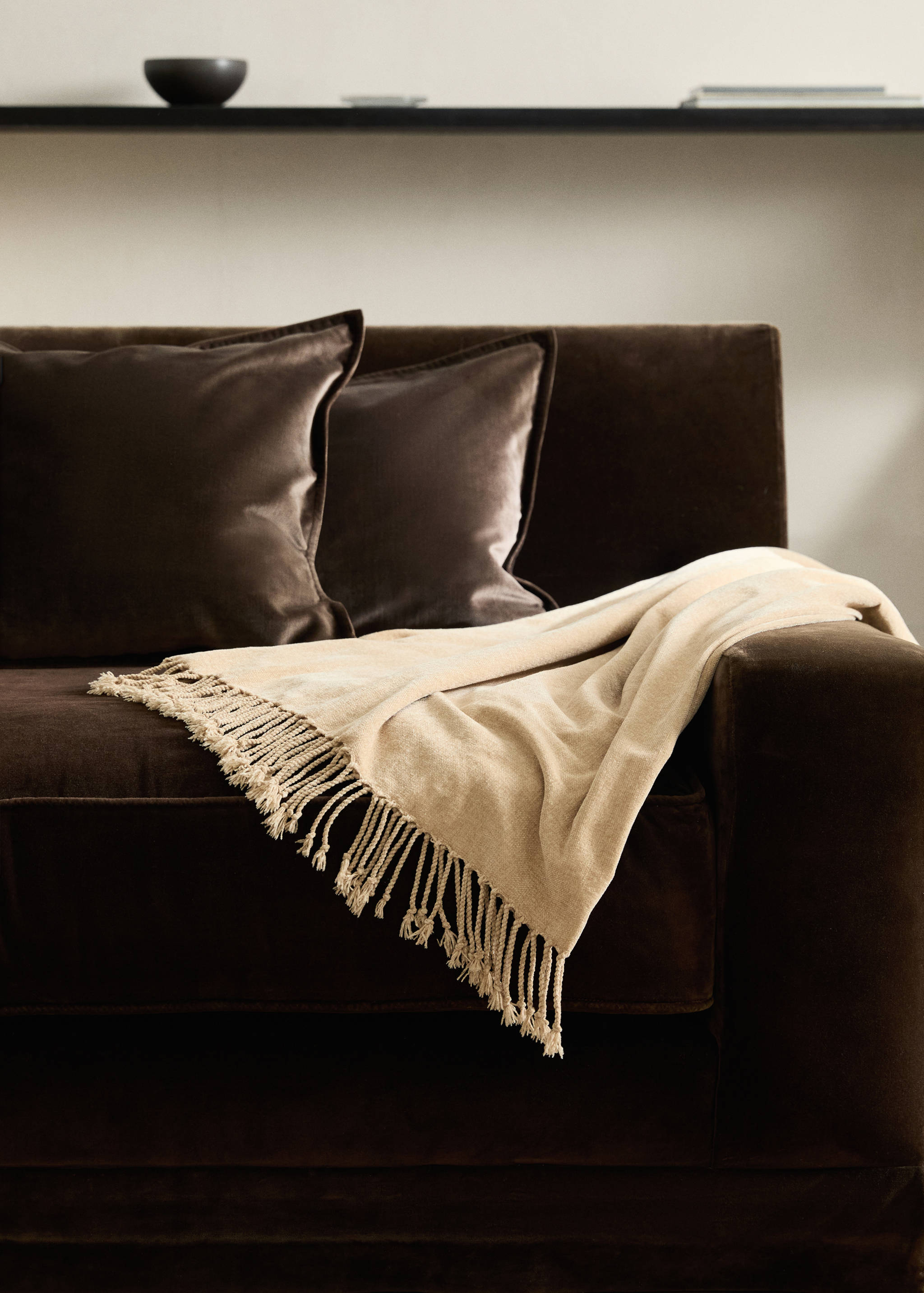 Chenille blanket with fringes - General plane