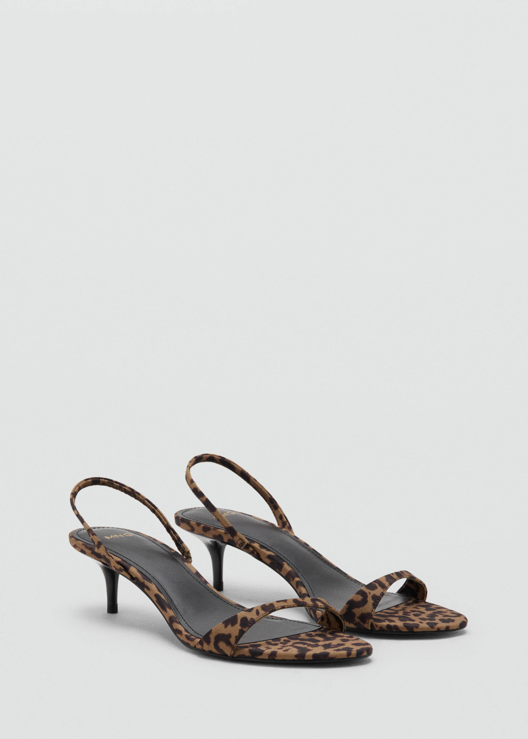 Sandales talon imprimé animal - Plan moyen