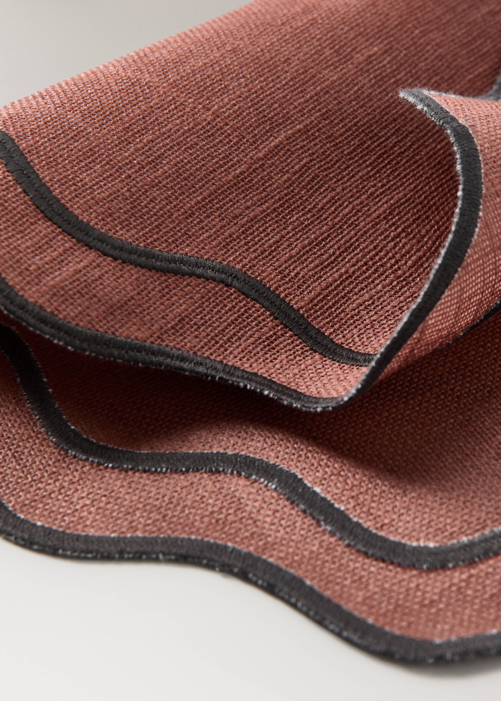 Toalha individual de algodão resinada ondas - Pormenor do artigo 2