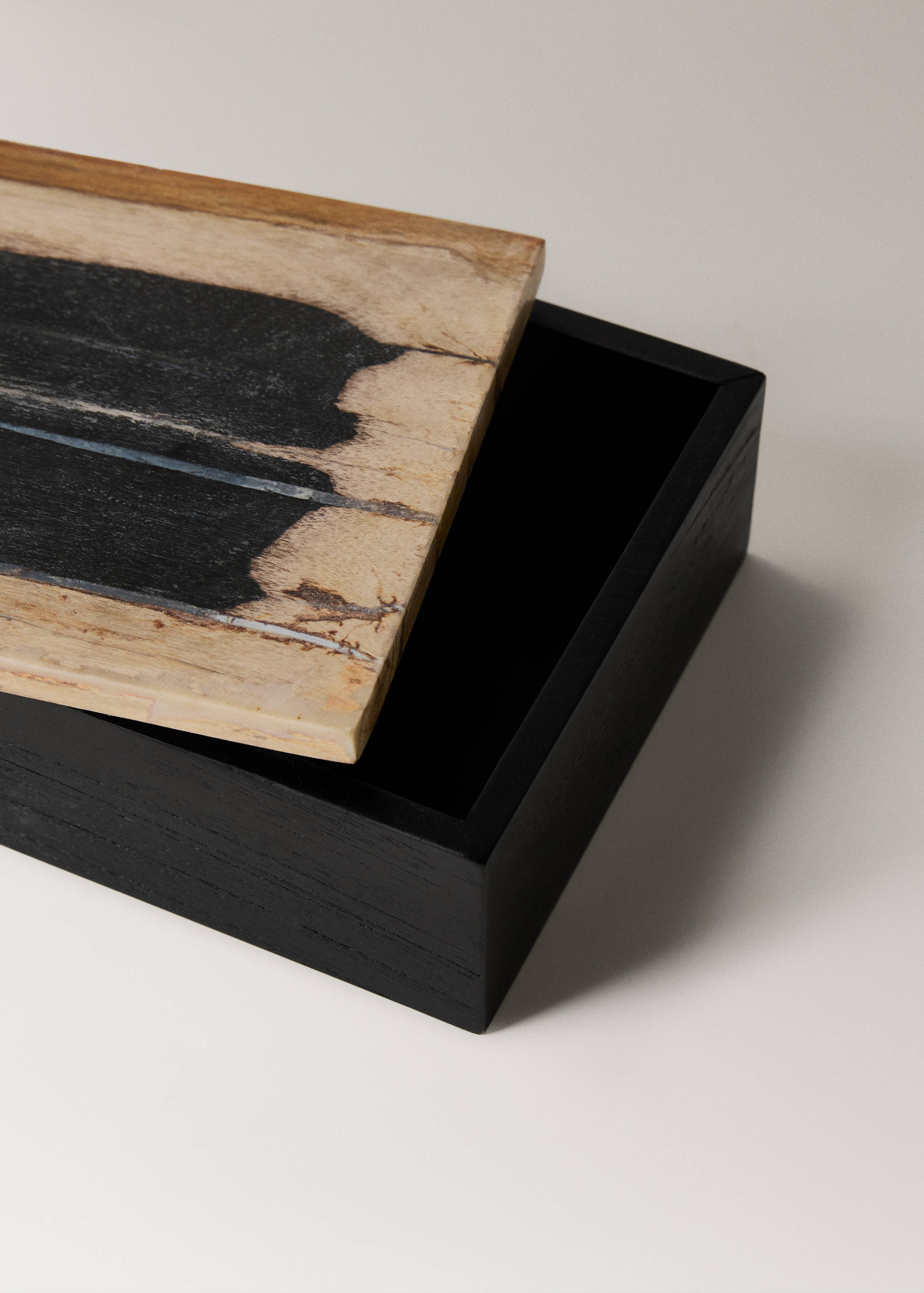 Large decorative box in petrified wood - Details of the article 1