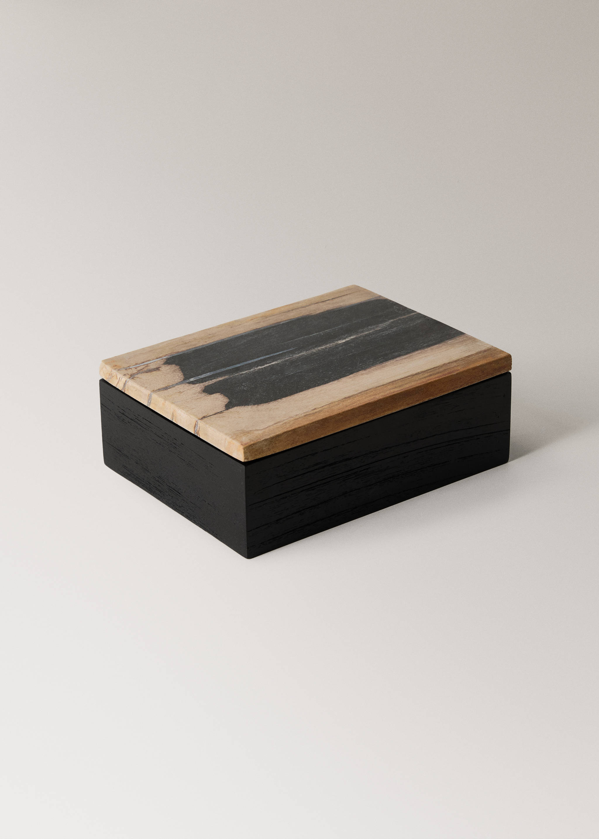 Large decorative box in petrified wood - Details of the article 2