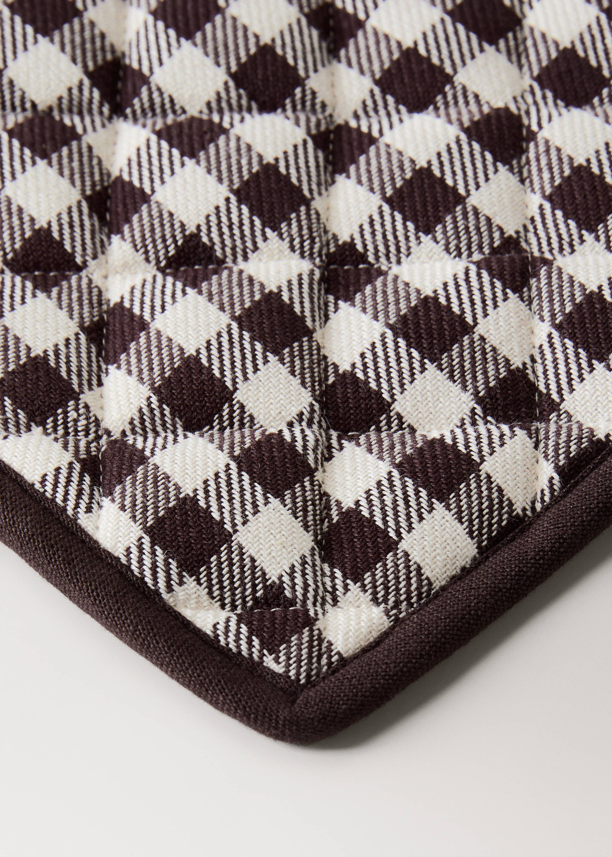 Gingham check cotton pot holder - Details of the article 2