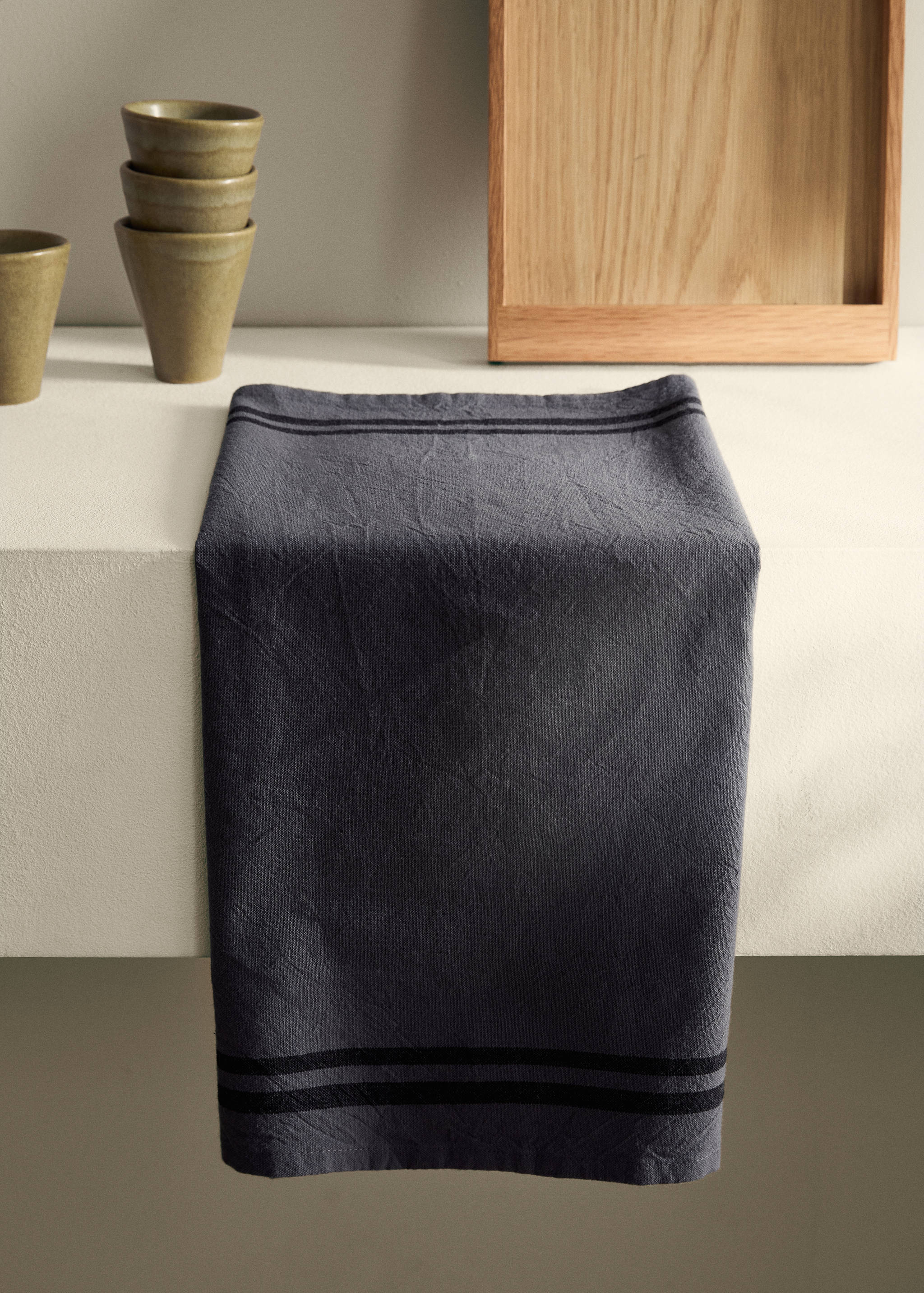 100% cotton striped dish towel - General plane