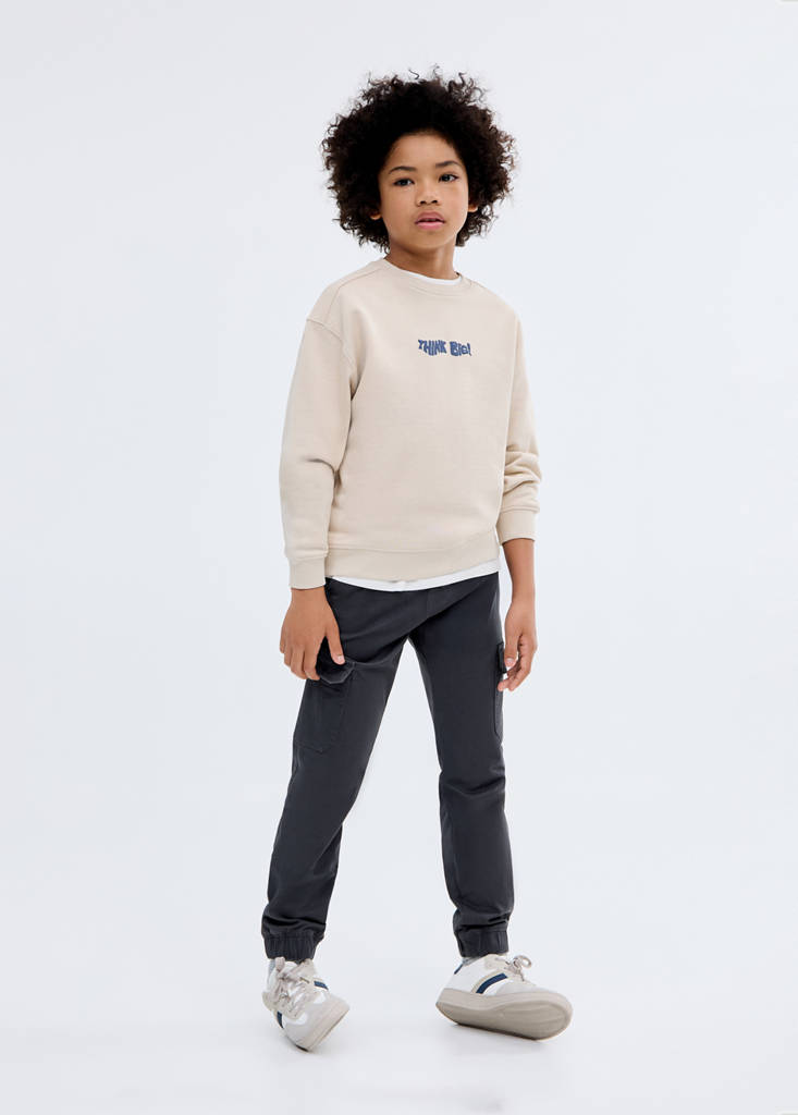 MANGO KIDS - Pantalon cargo coton bleu marine - 6 - Garçon