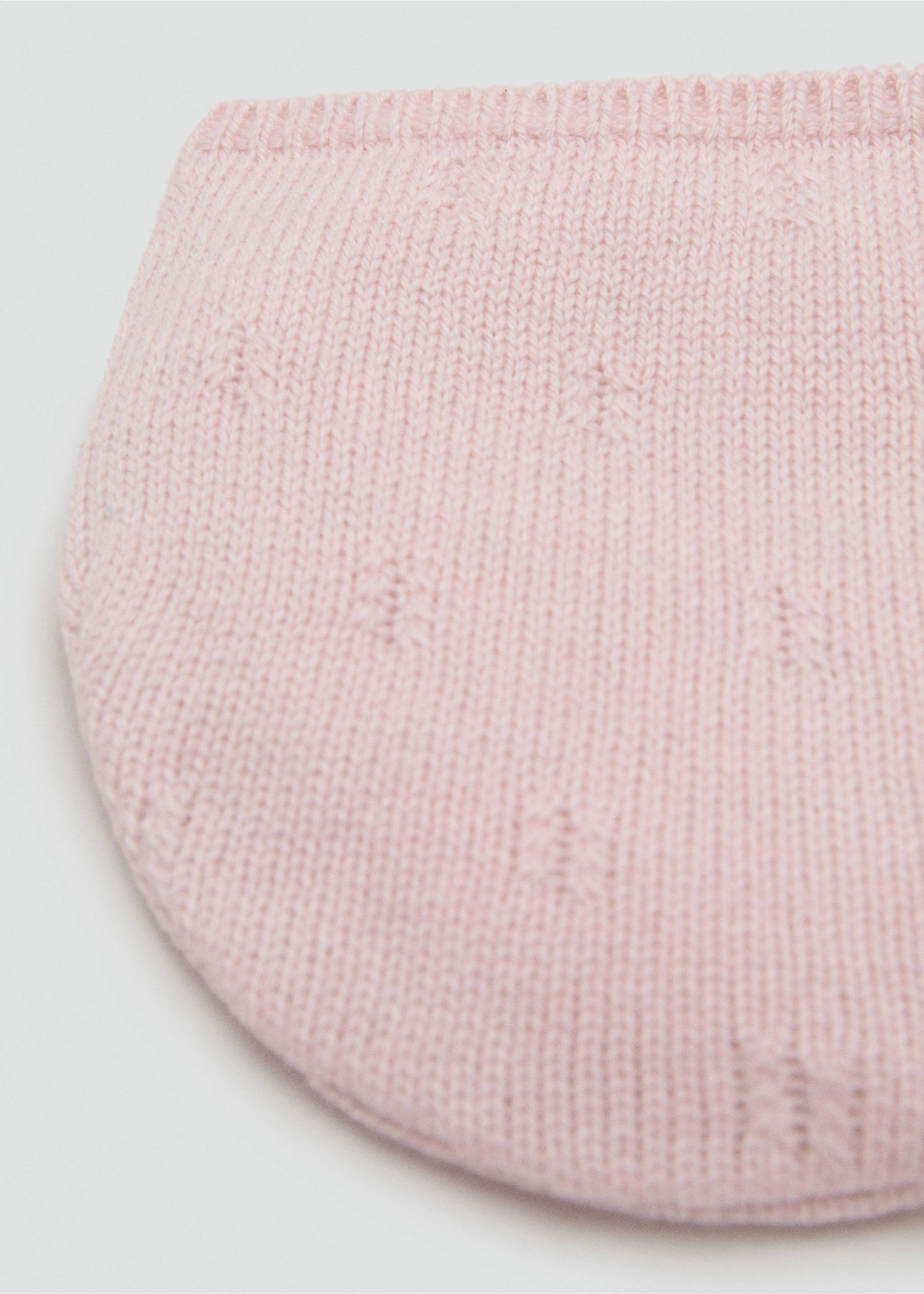 Knitted bonnet - Details of the article 1, Light Pink. Ref: 17043794-00.